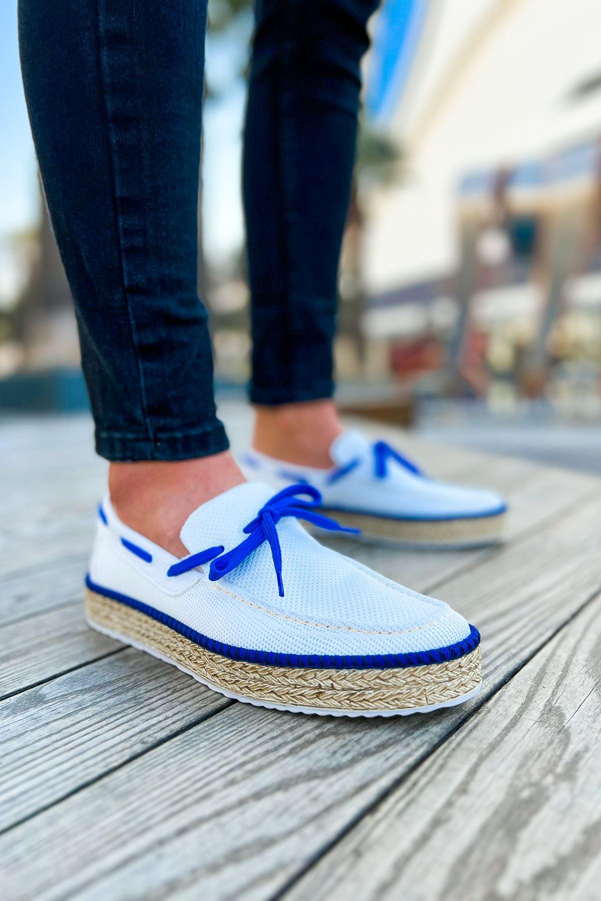 CH311 Espadril Men's sneakers Shoes WHITE / SAX BLUE - STREETMODE™