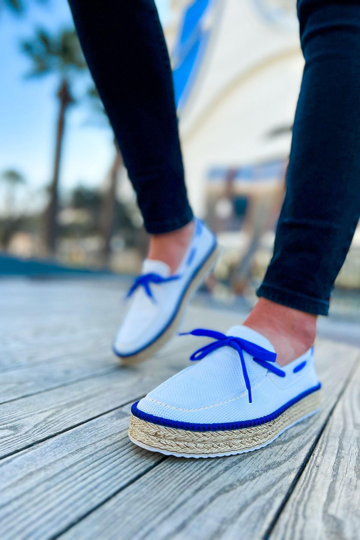 CH311 Espadril Men's sneakers Shoes WHITE / SAX BLUE - STREETMODE™