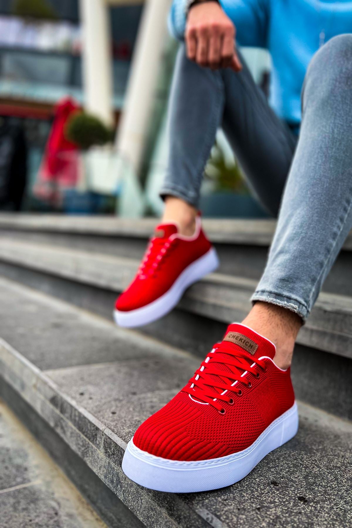 CH413 TBT Crew Men's Sneakers Shoes RED - STREETMODE™