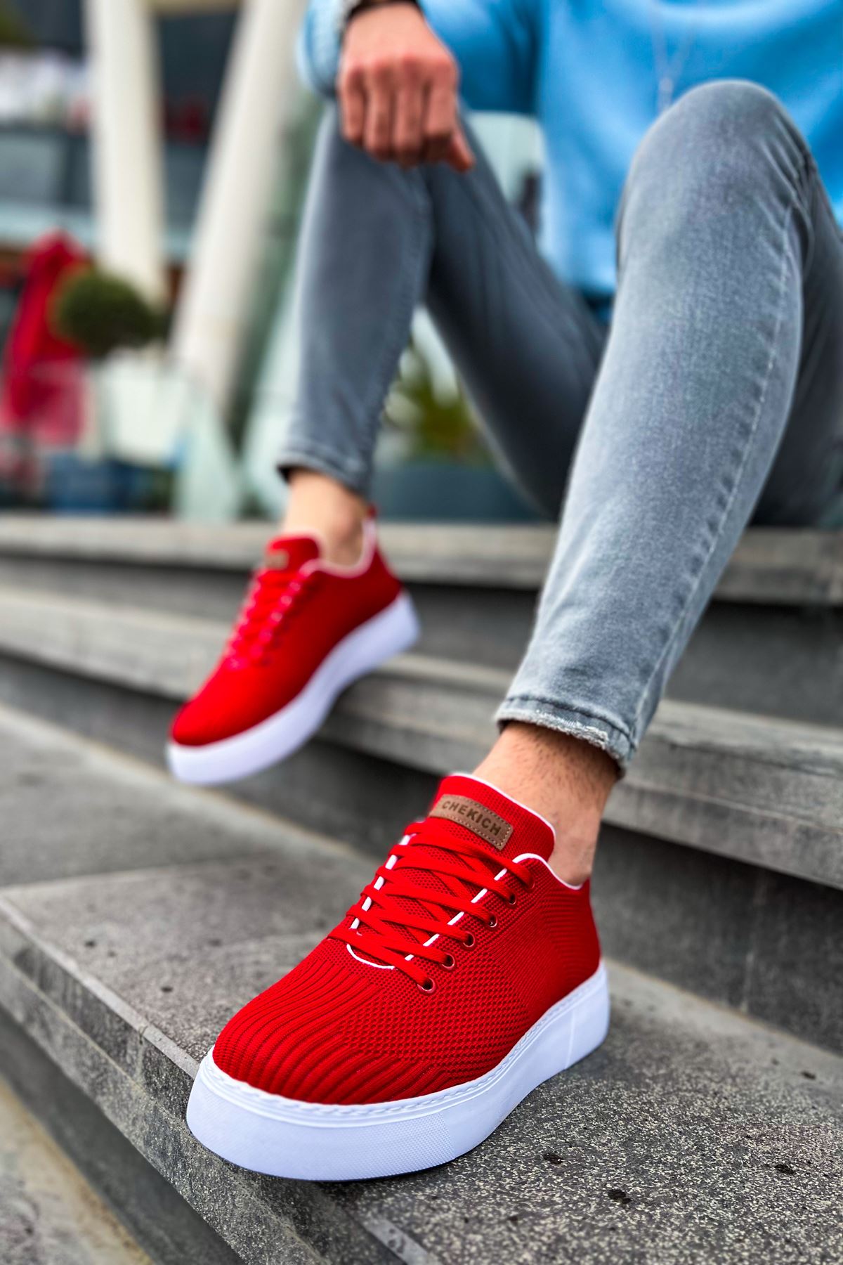 CH413 TBT Crew Men's Sneakers Shoes RED - STREETMODE™