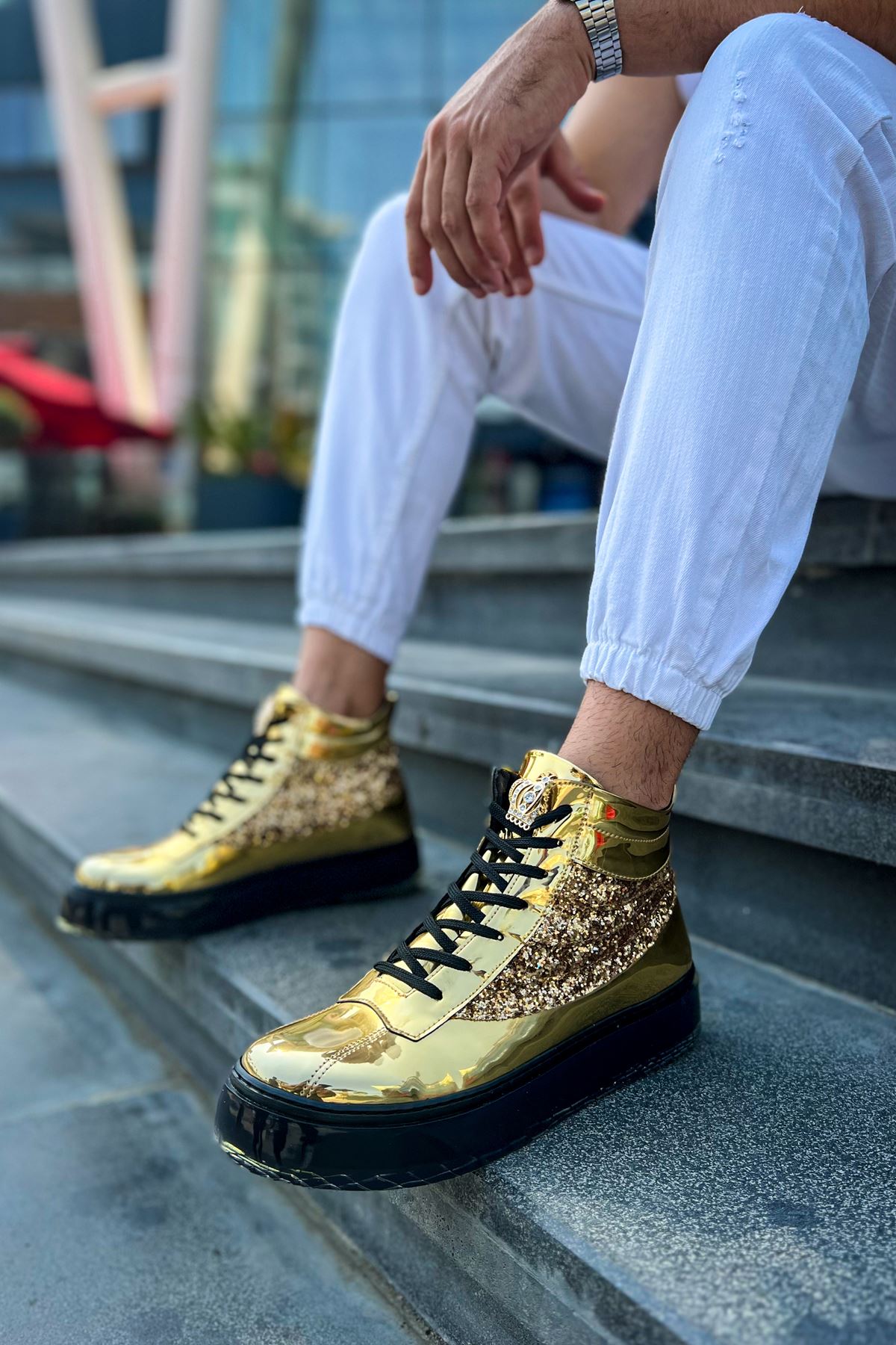 CH973 Majesty ST Men's Sneakers Shoes Boots GOLD - STREETMODE™
