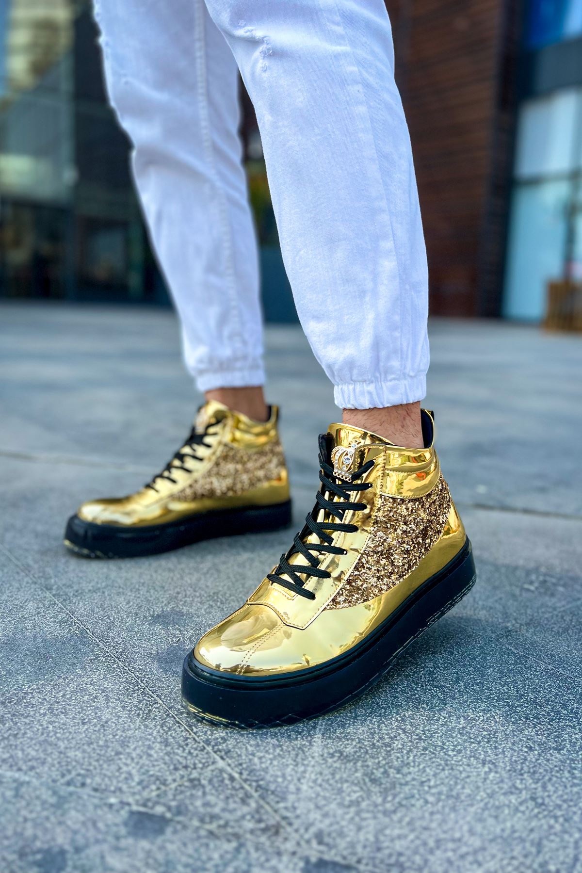 CH973 Majesty ST Men's Sneakers Shoes Boots GOLD - STREETMODE™