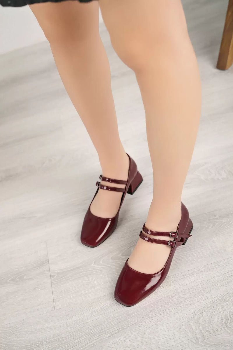 Claret Red Women's Classic Heeled Shoes - STREETMODE™