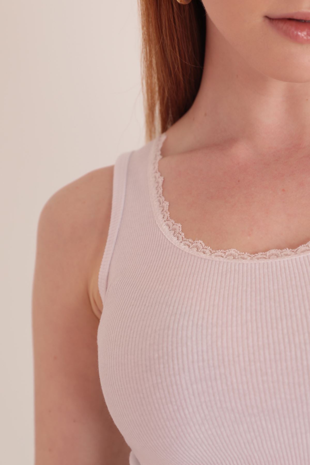 Fabric Collar Lace Women's Crop-Ecru - STREETMODE™