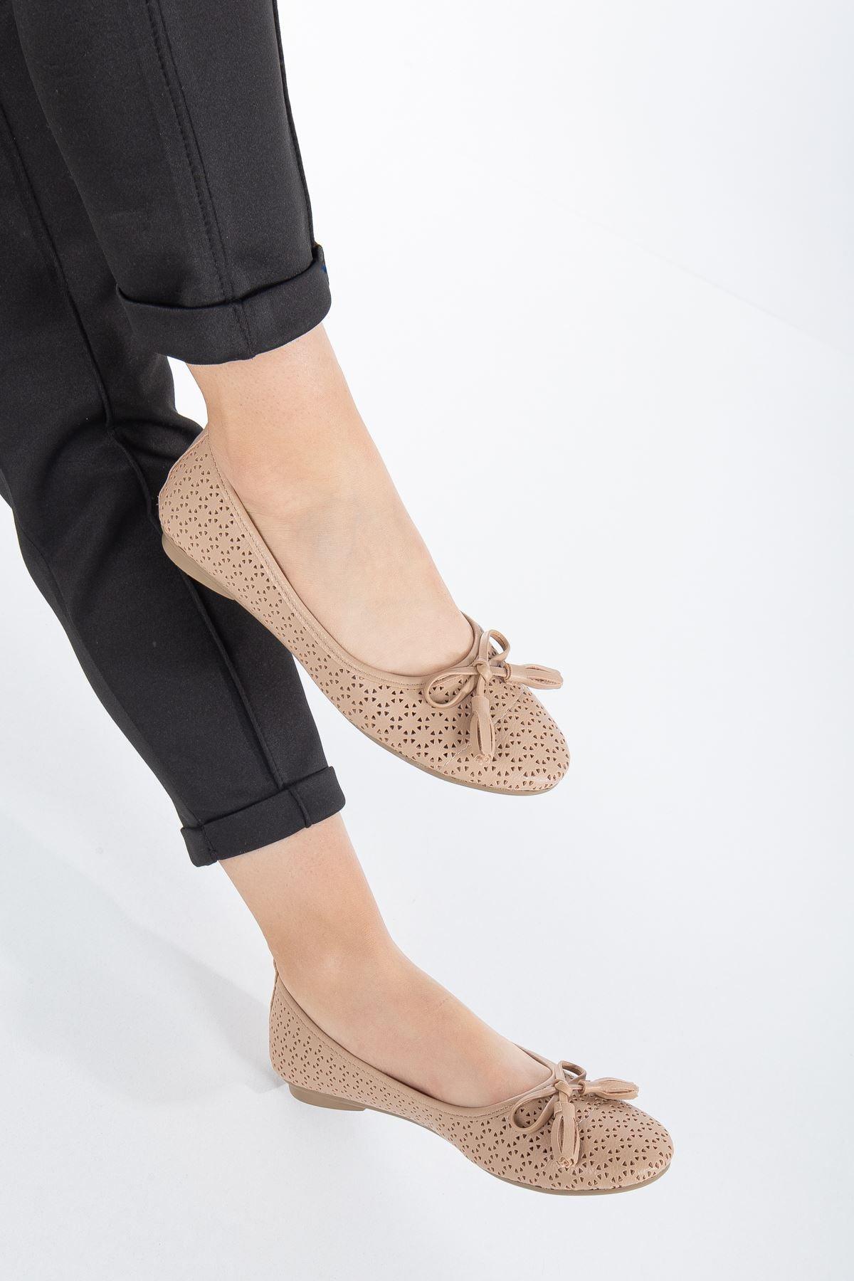 Fathie Nude Skin Women's Ballerinas - STREETMODE™