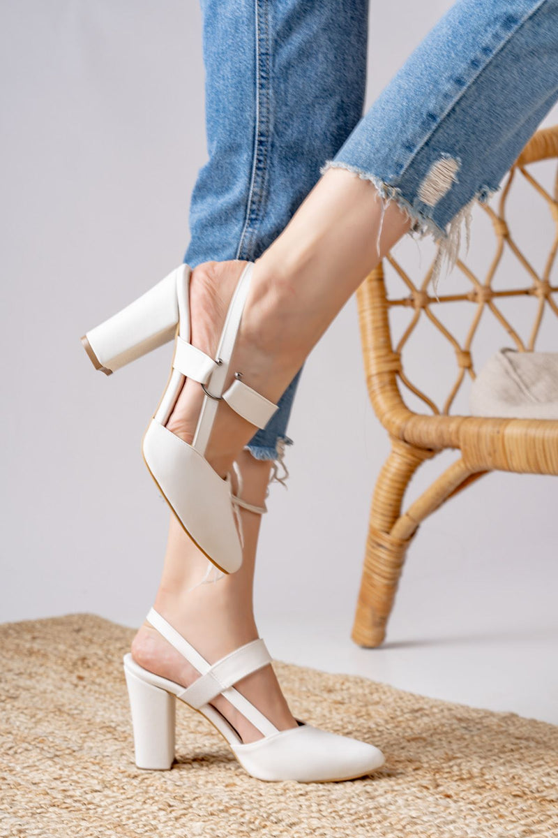 Hella White Skin High Heeled Women's Shoes - STREETMODE™