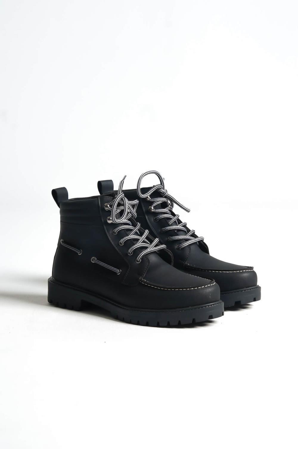 High-Sole Shoes B-020 Black (Black Sole) - STREETMODE™