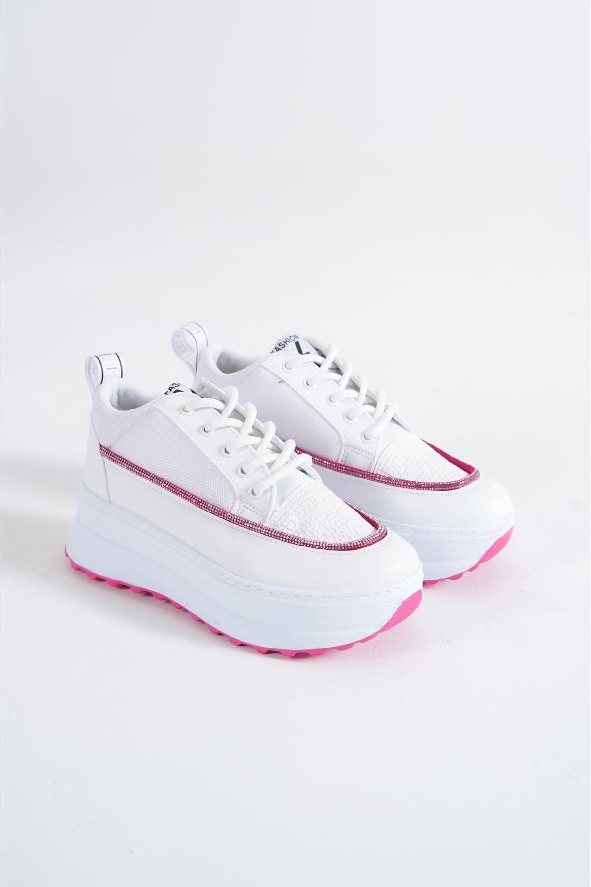 JASMIN pink white Sneakers Shoes - STREETMODE™