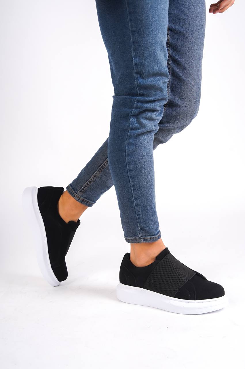 KB-040 Black Suede Laced Casual Men's Shoes - STREETMODE™