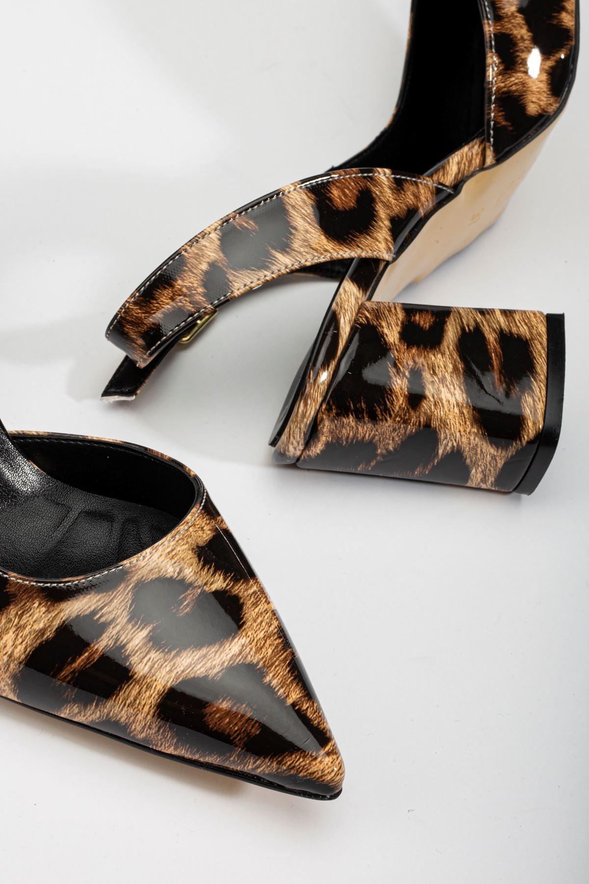 Leopard Patent Leather High Heel Women's Shoes - STREETMODE™