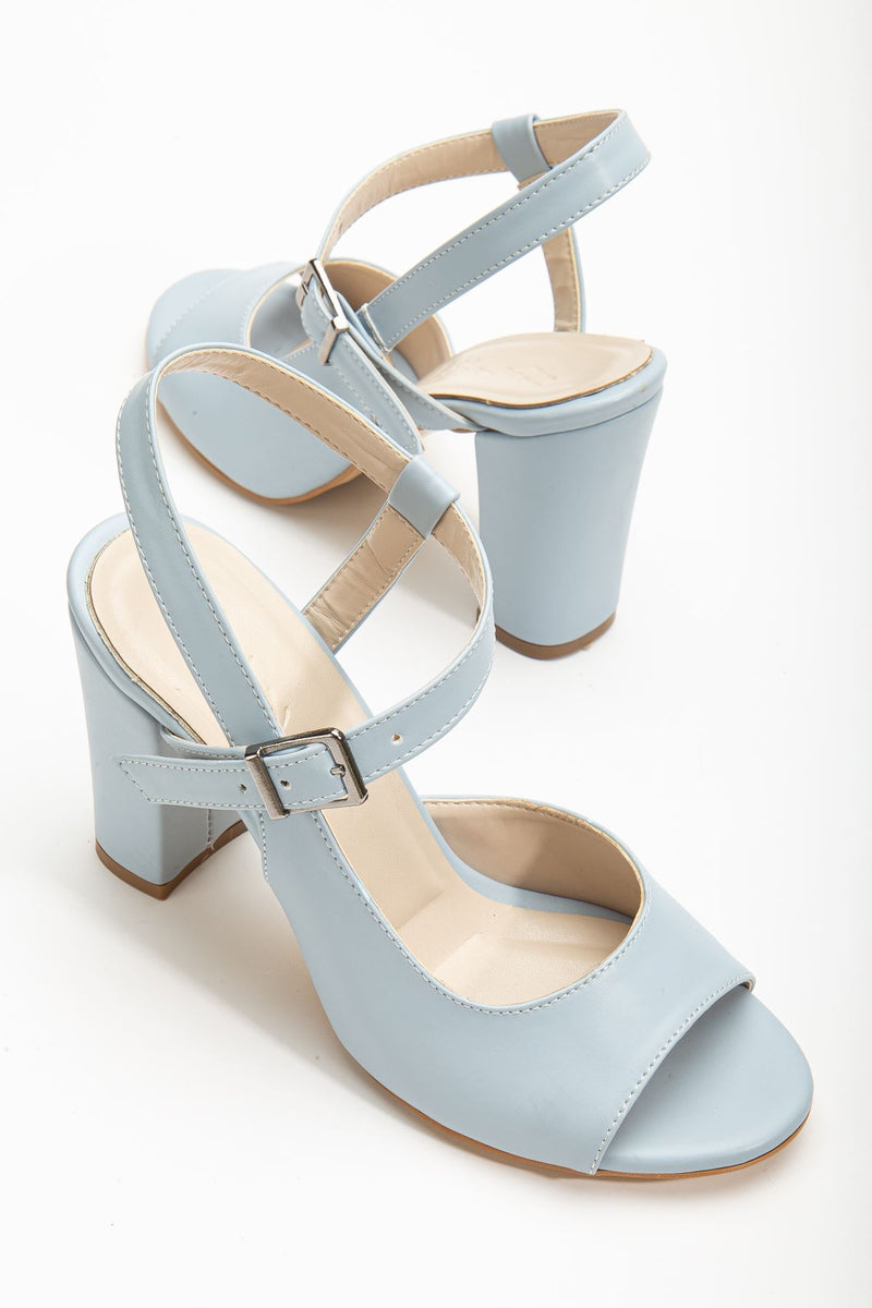 Lovisa Heeled Baby Blue Skin Women's Shoes - STREETMODE™