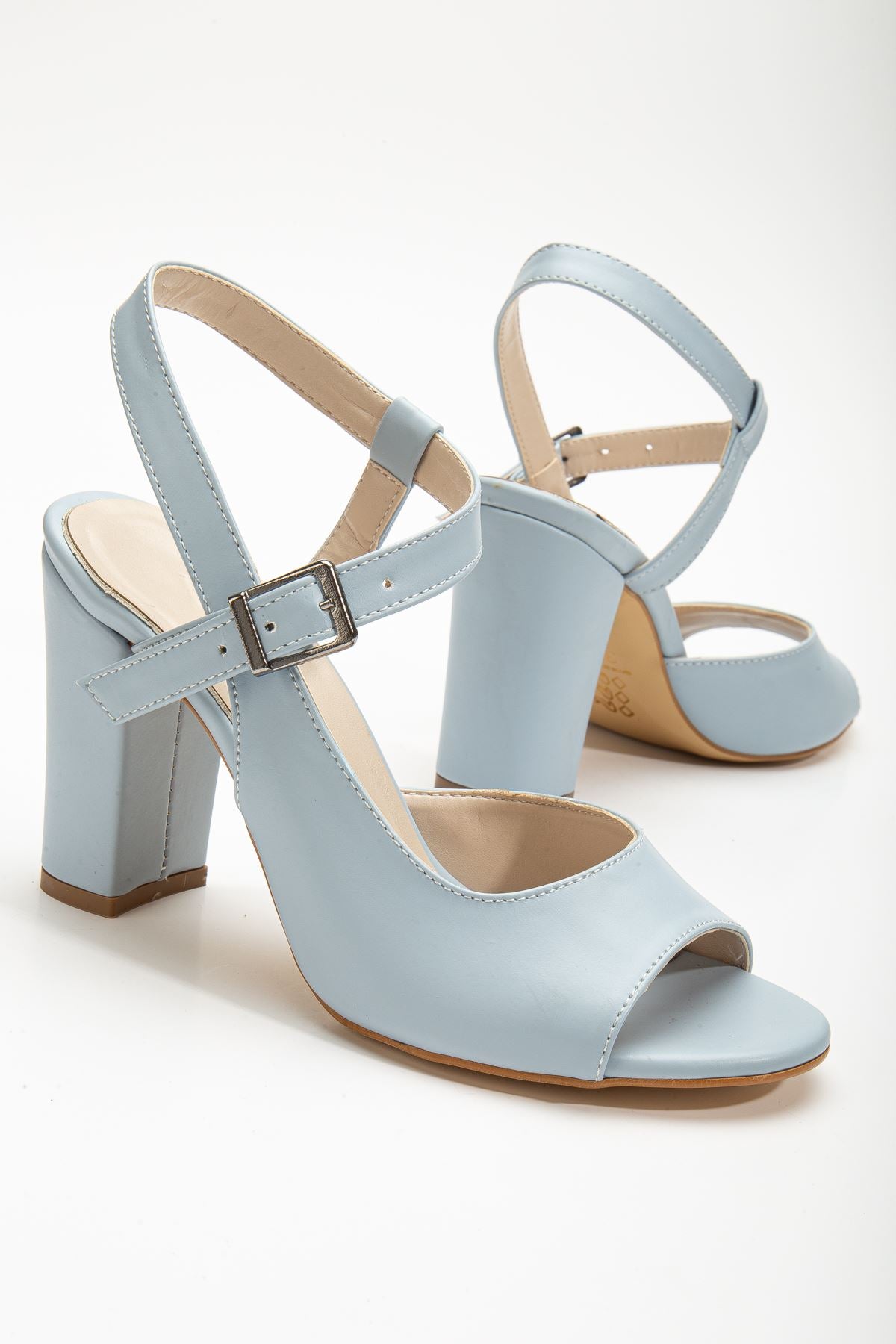 Lovisa Heeled Baby Blue Skin Women's Shoes - STREETMODE™