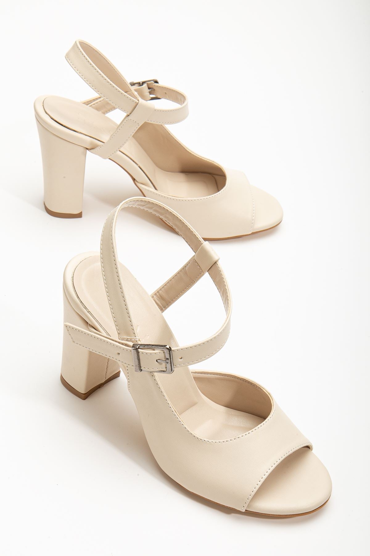 Lovisa Heeled Cream Skin Women's Shoes - STREETMODE™