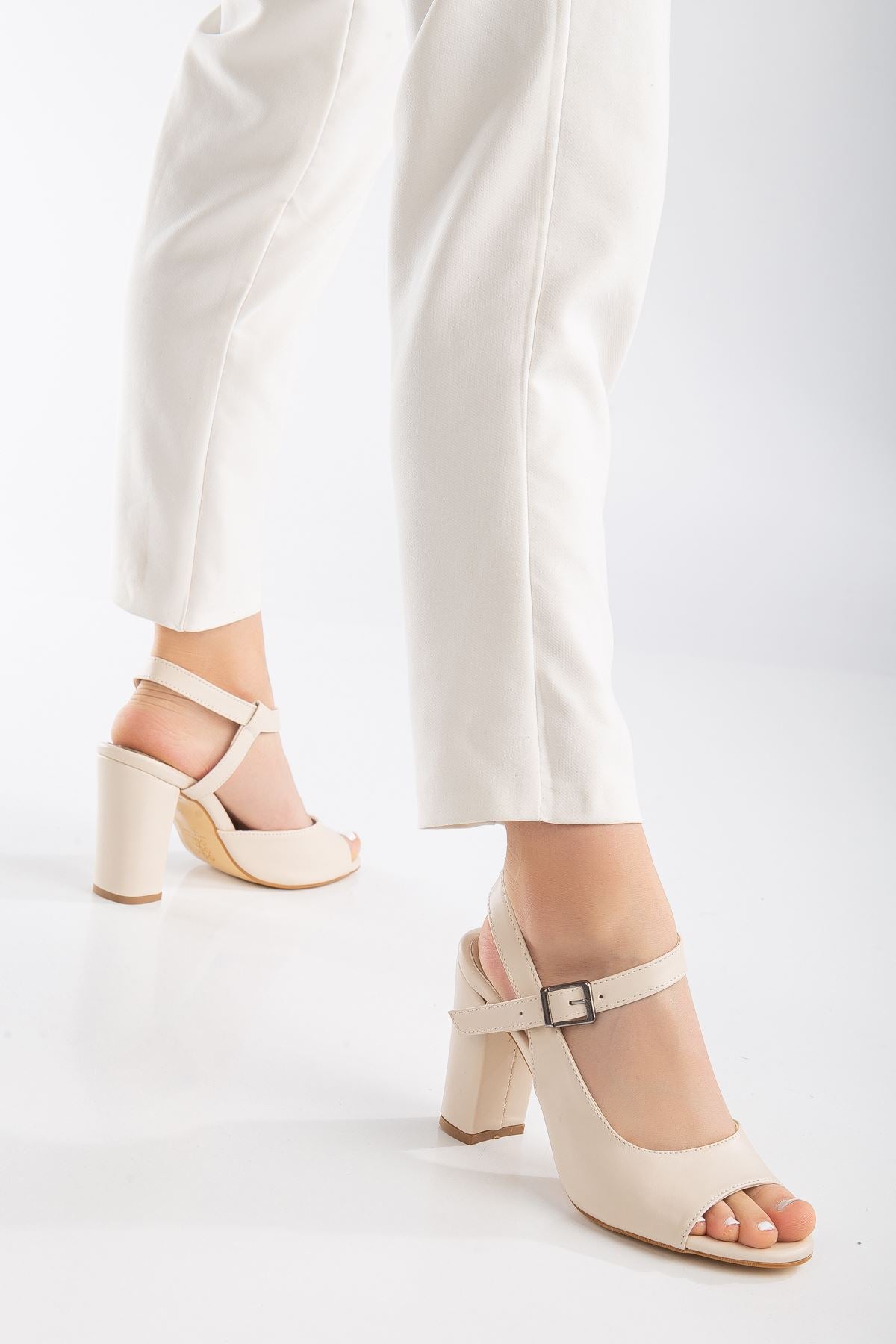 Lovisa Heeled Cream Skin Women's Shoes - STREETMODE™