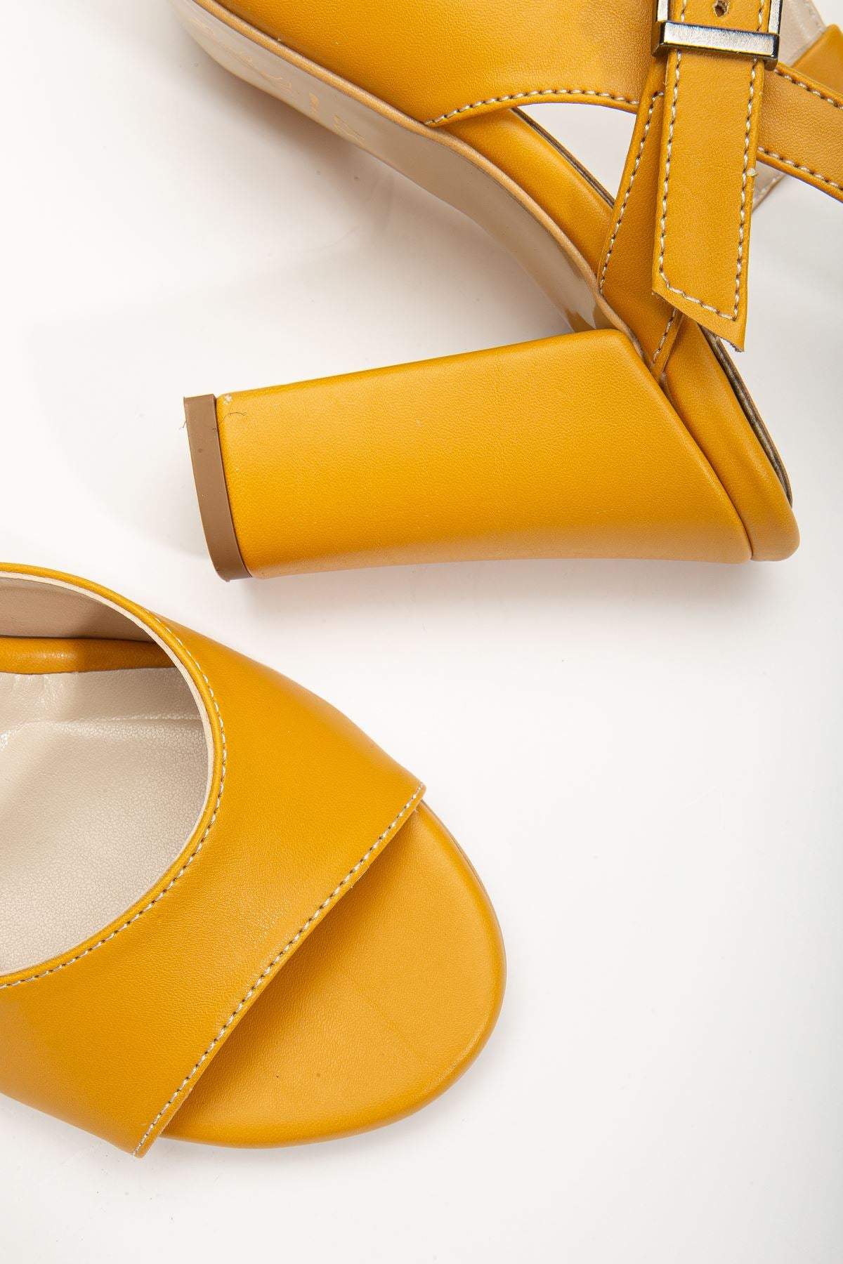 Lovisa Heeled Mustard Skin Women's Shoes - STREETMODE™