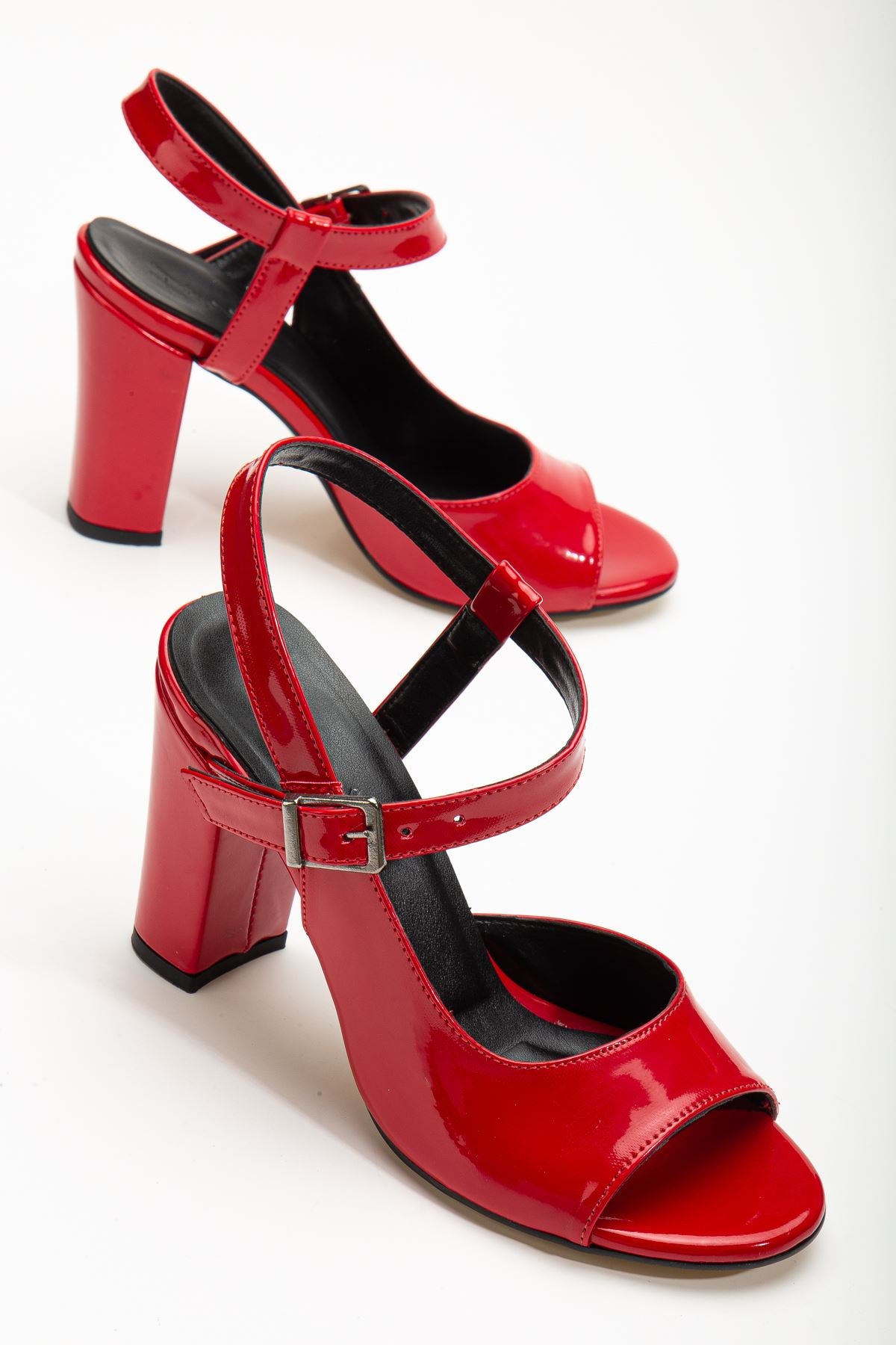 Lovisa Heeled Red Patent Leather Women's Shoes - STREETMODE™