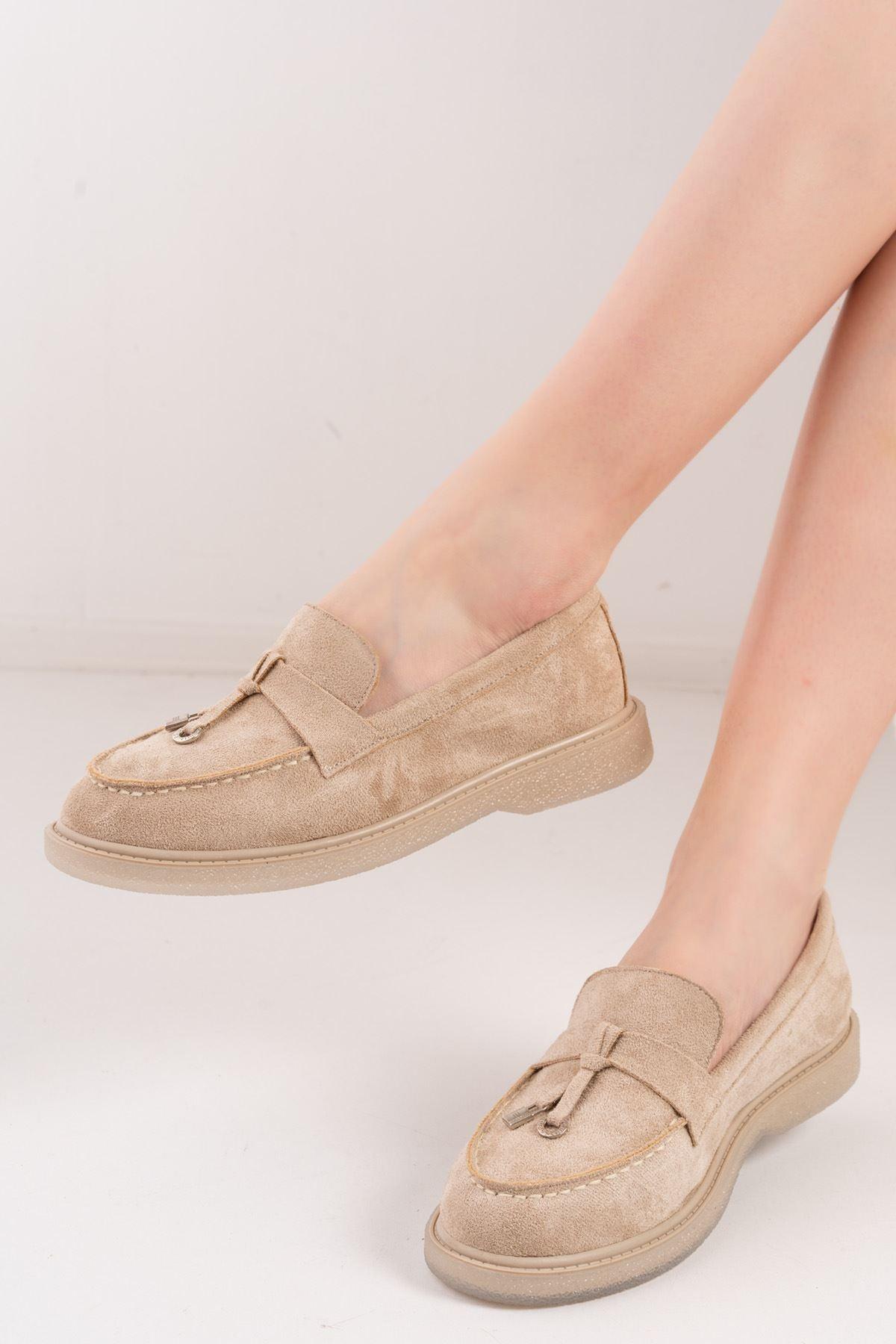 Luigi Cream Suede Women's Orthopedic Flats - STREETMODE™