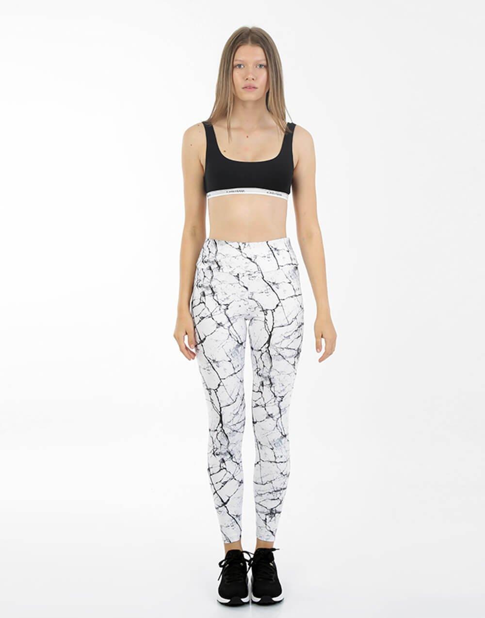 Marble JF Women White IDENTITY TIGHTS - STREETMODE™