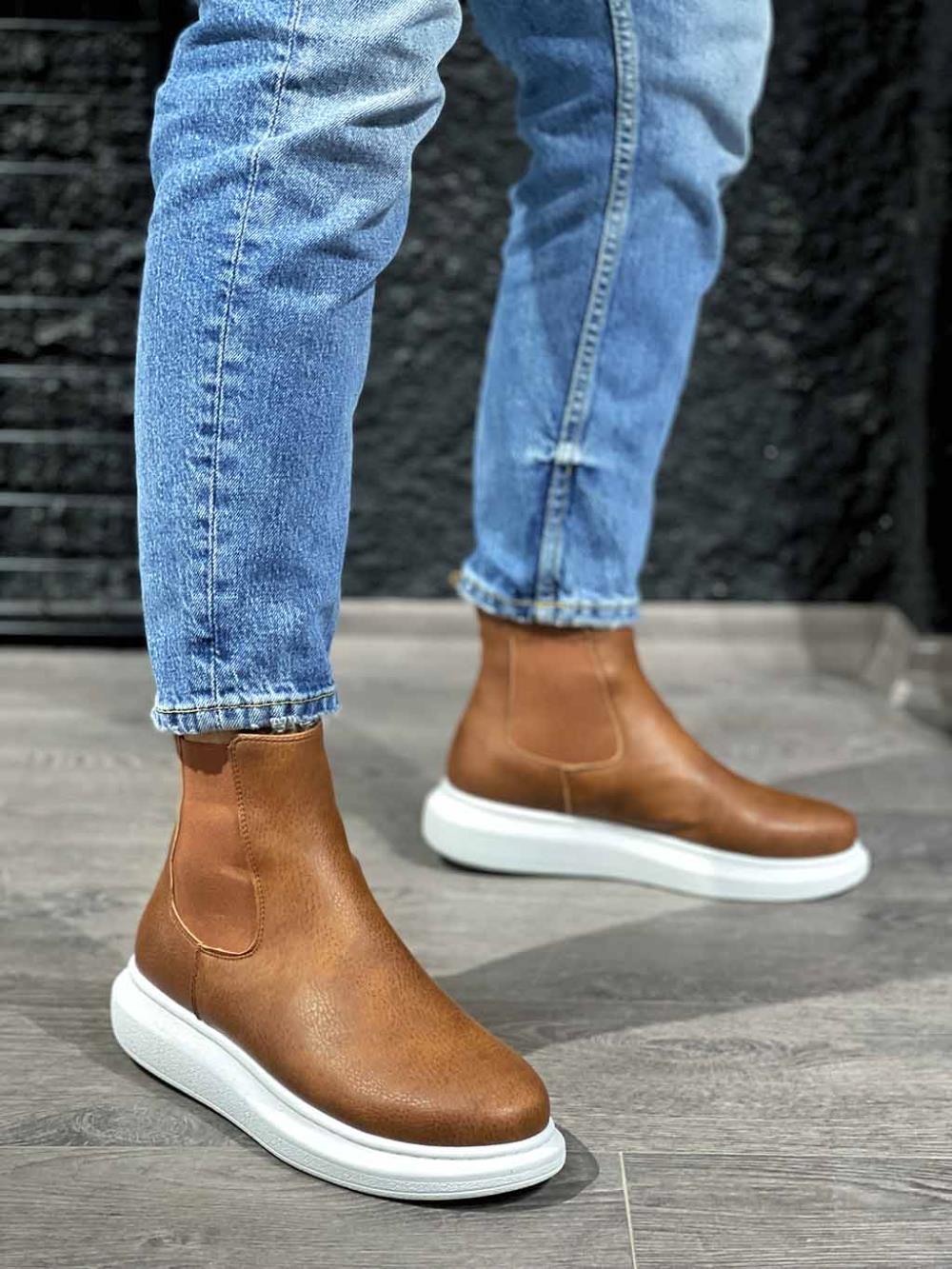 Men's Boots Shoes 111 Tan - STREETMODE™