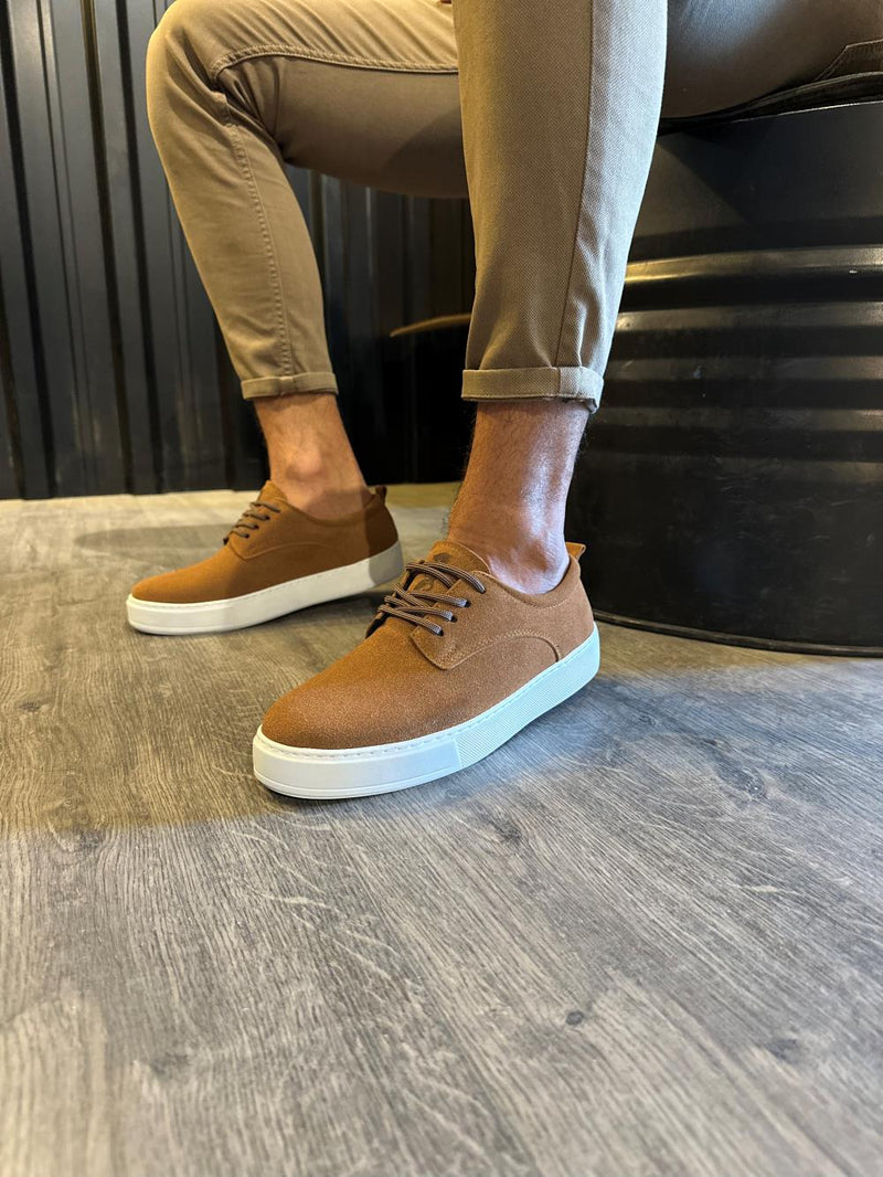 Men's Casual Shoes 077 Brown Suede - STREETMODE™
