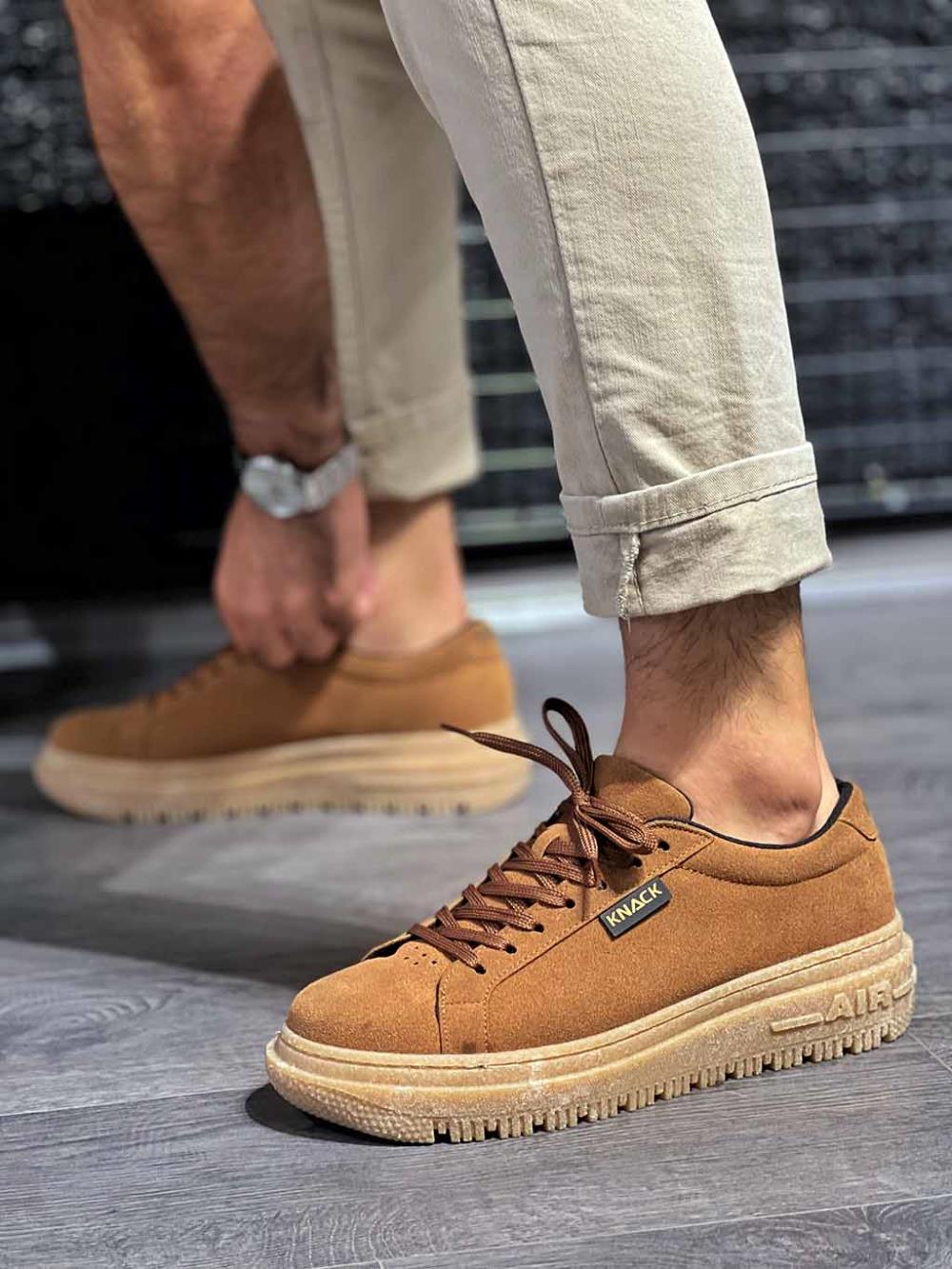 Men's Casual Shoes sneakers 225 Tan Suede - STREETMODE™