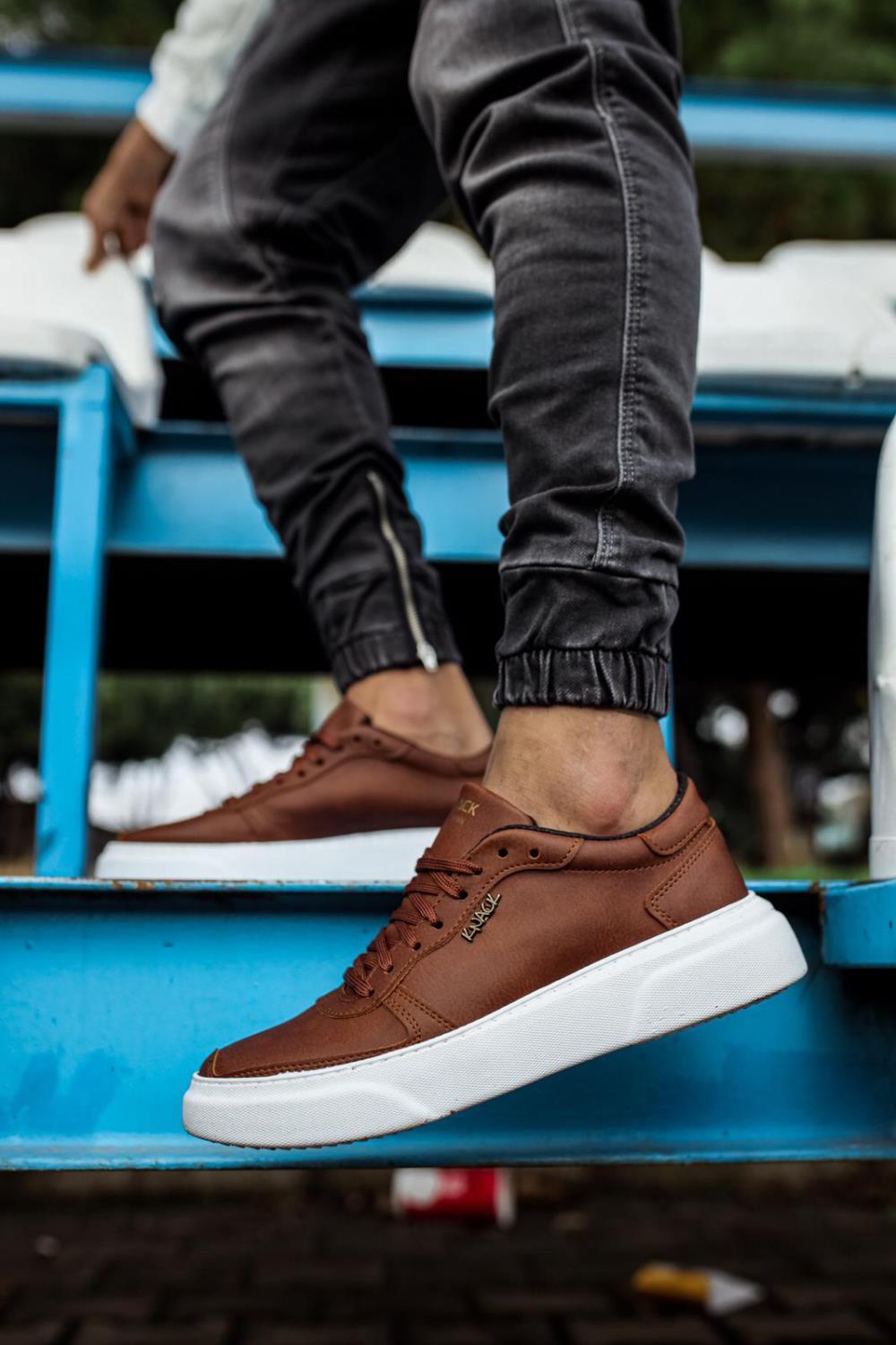 Men's Casual Sneaker Shoes 222 Brown - STREETMODE™