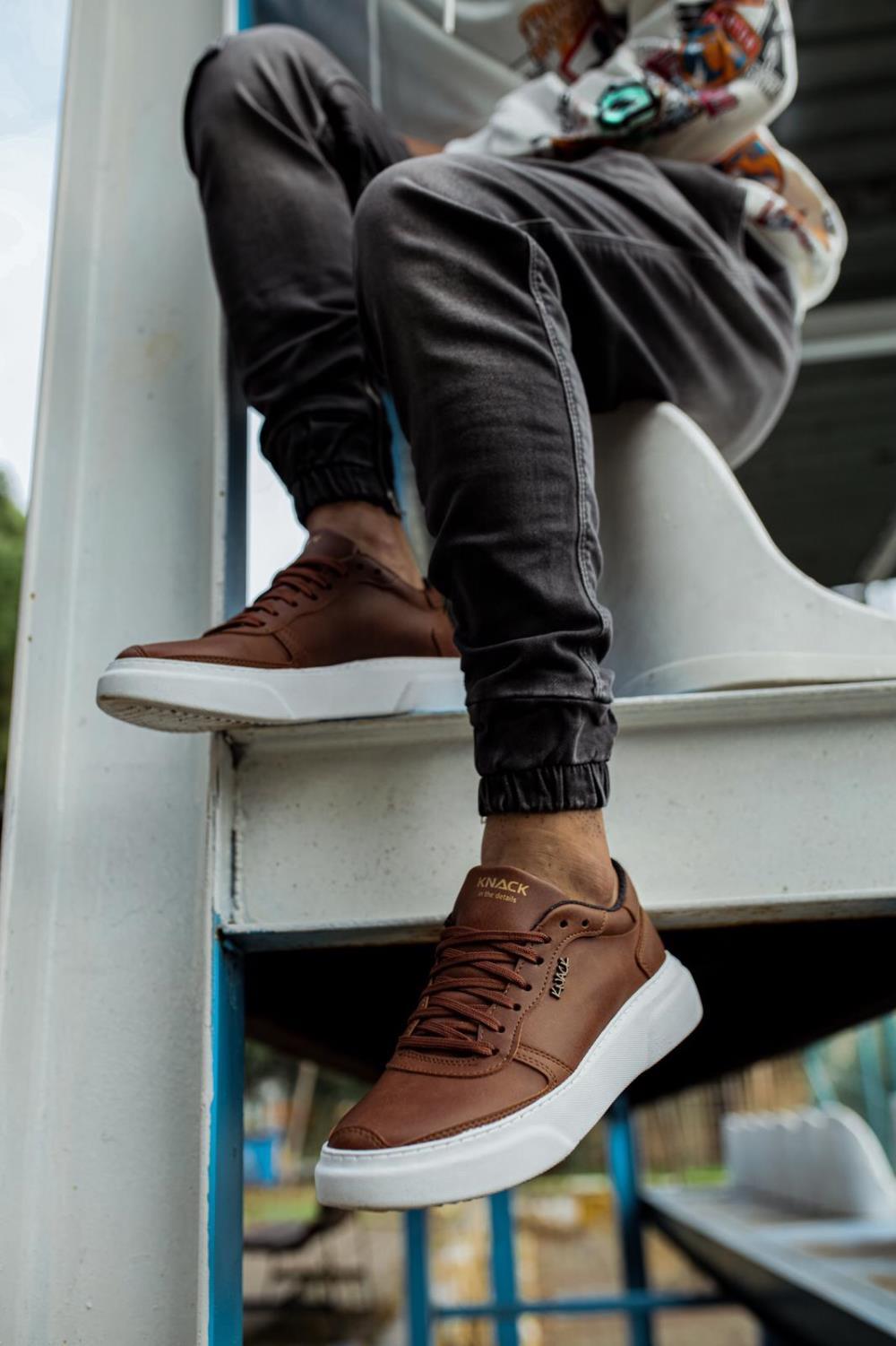 Men's Casual Sneaker Shoes 222 Brown - STREETMODE™