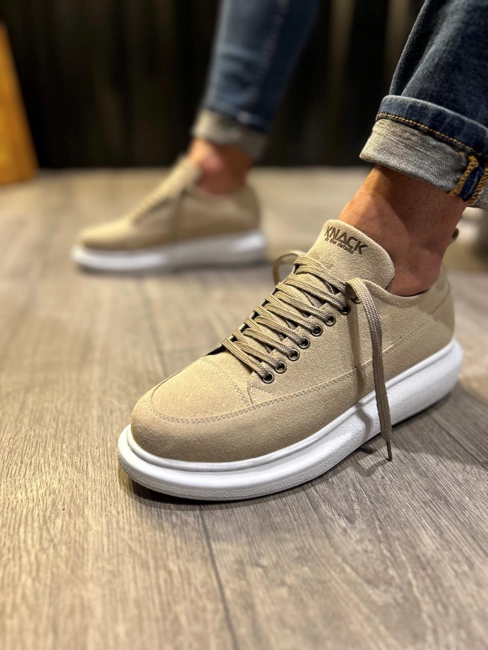 Men's Casual Sneakers Shoes 814 Mink Suede - STREETMODE™
