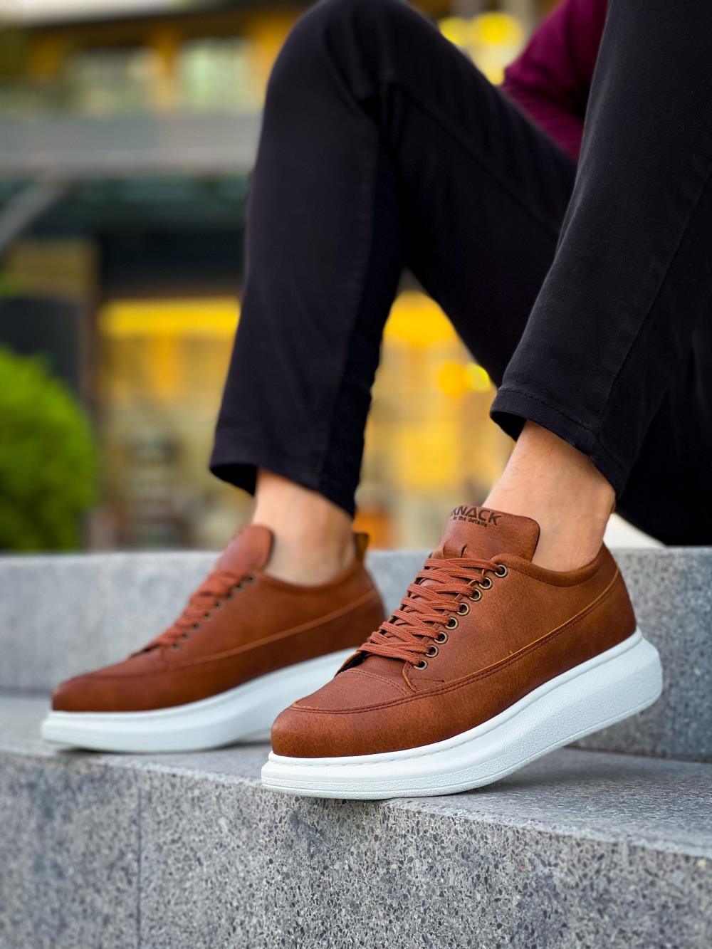 Men's Casual Sneakers Shoes 814 Tan - STREETMODE™