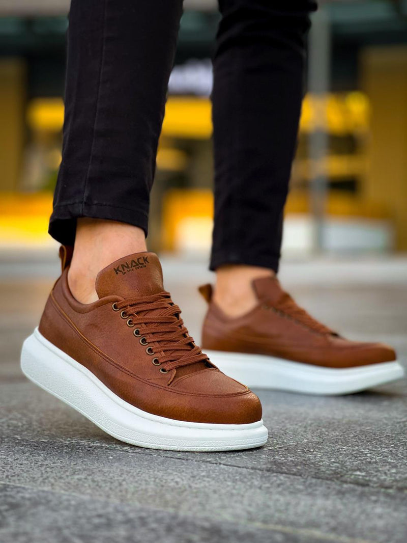 Men's Casual Sneakers Shoes 814 Tan - STREETMODE™