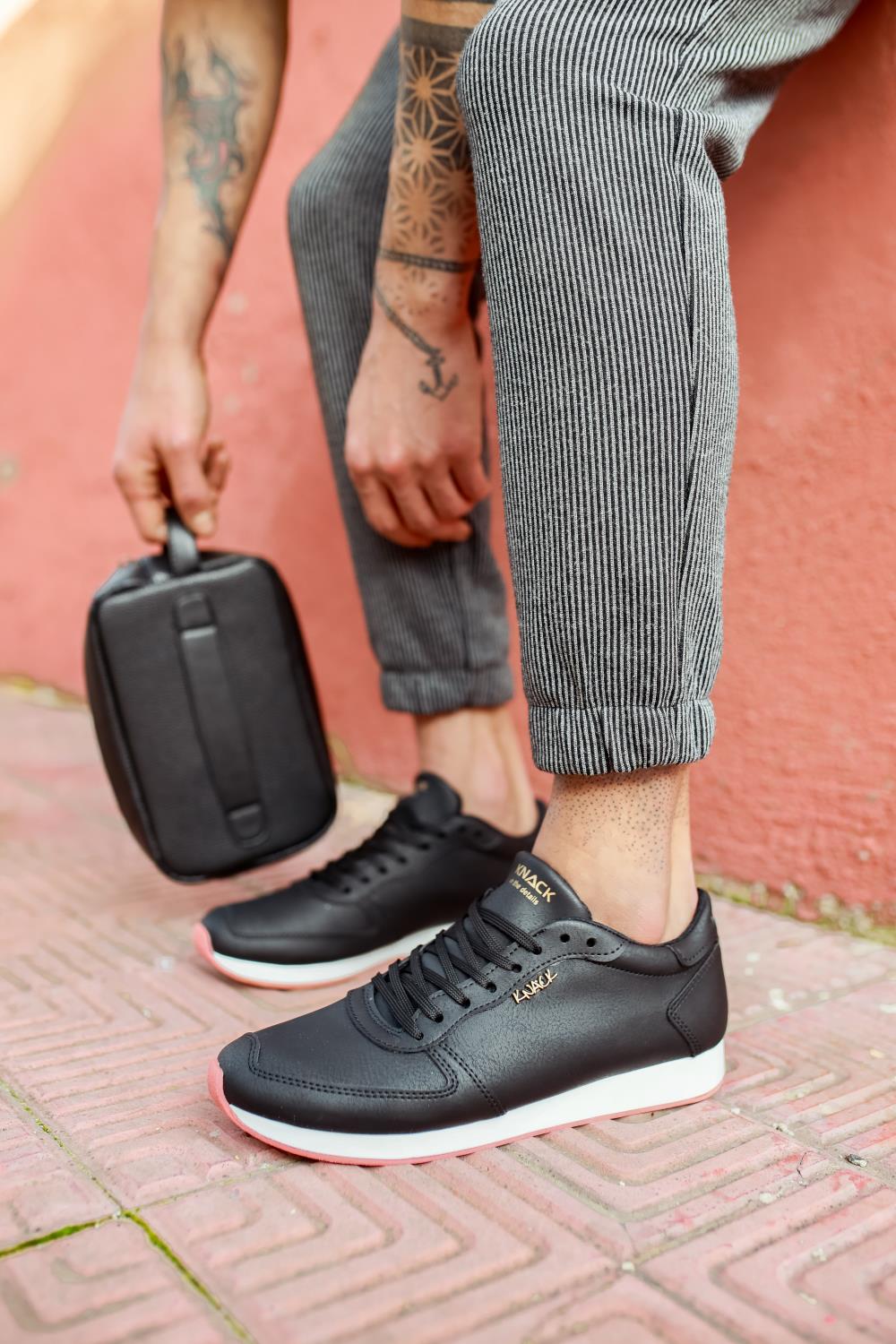 Men's Daily Sneaker Shoes 002 Black - STREETMODE™