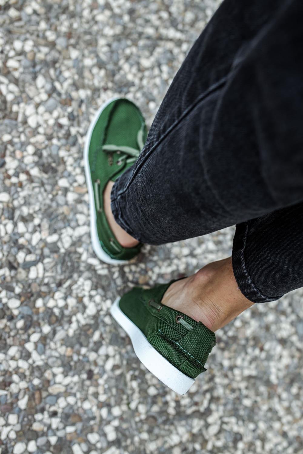 Men's Green Seasonal Linen Shoes - STREETMODE™