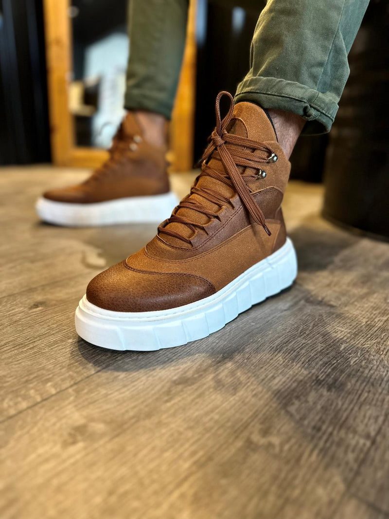 Men's High Heel Boots 104 Brown - STREETMODE™