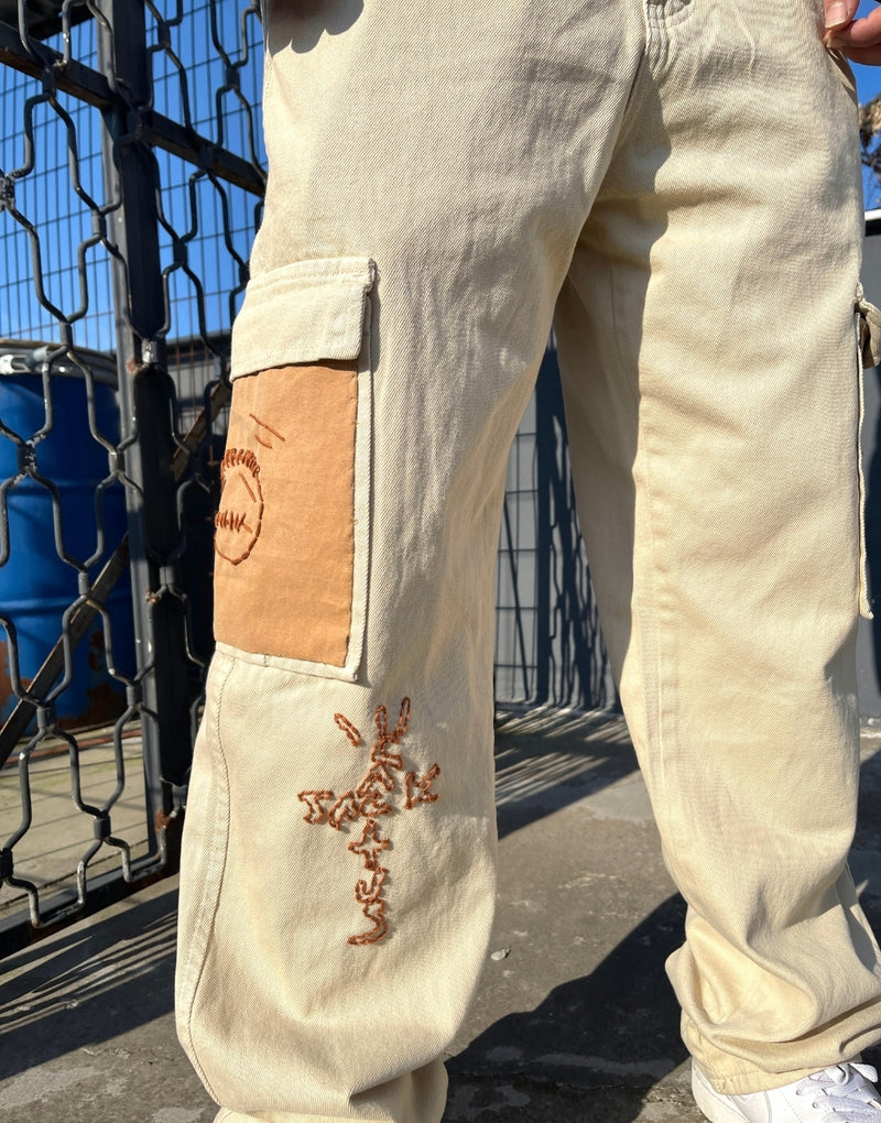 Men's Jack Cactus Premium Designer Baggy Cargo Pants - STREETMODE™