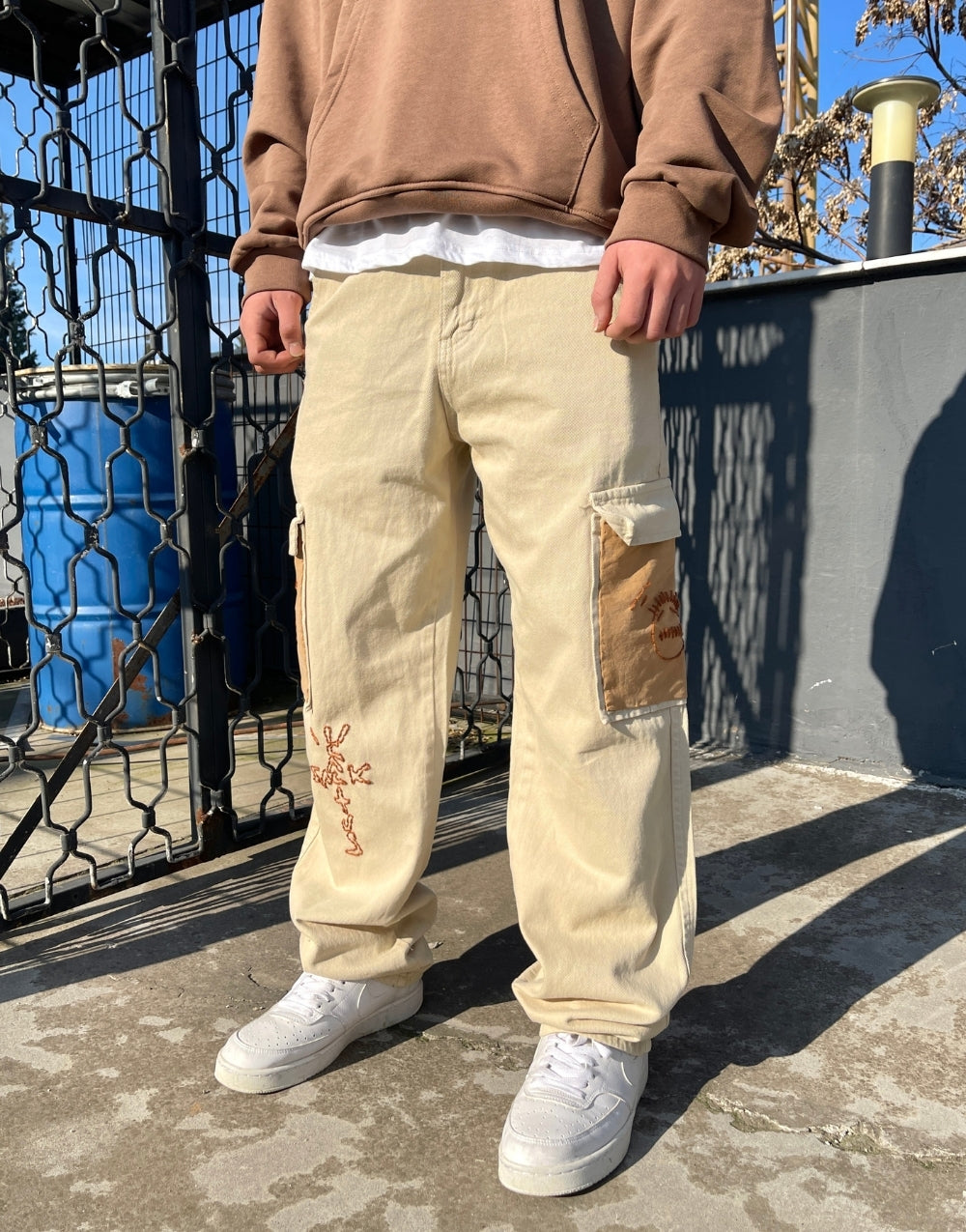 Men's Jack Cactus Premium Designer Baggy Cargo Pants - STREETMODE™