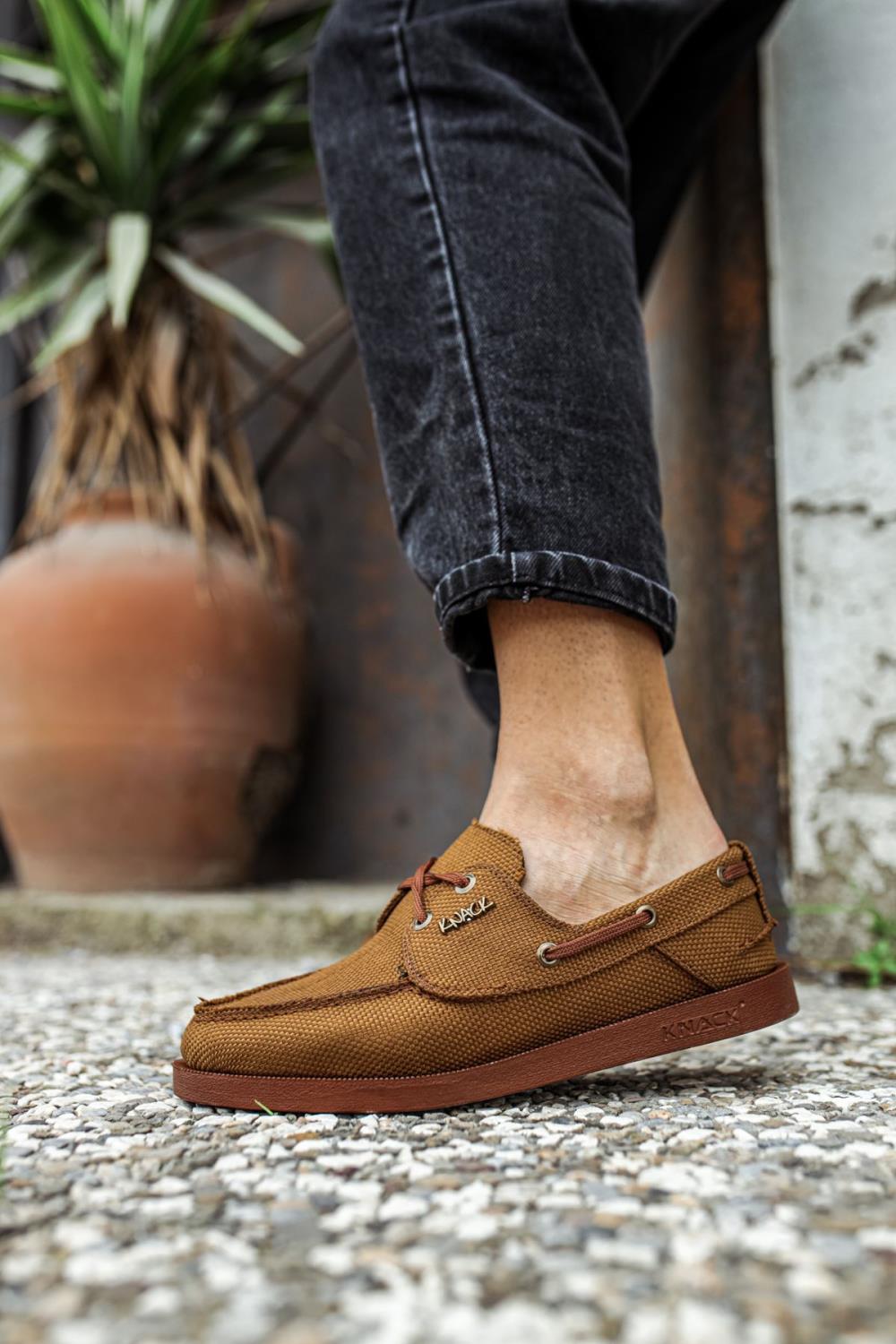 Men's Ocher Seasonal Linen Shoes - STREETMODE™