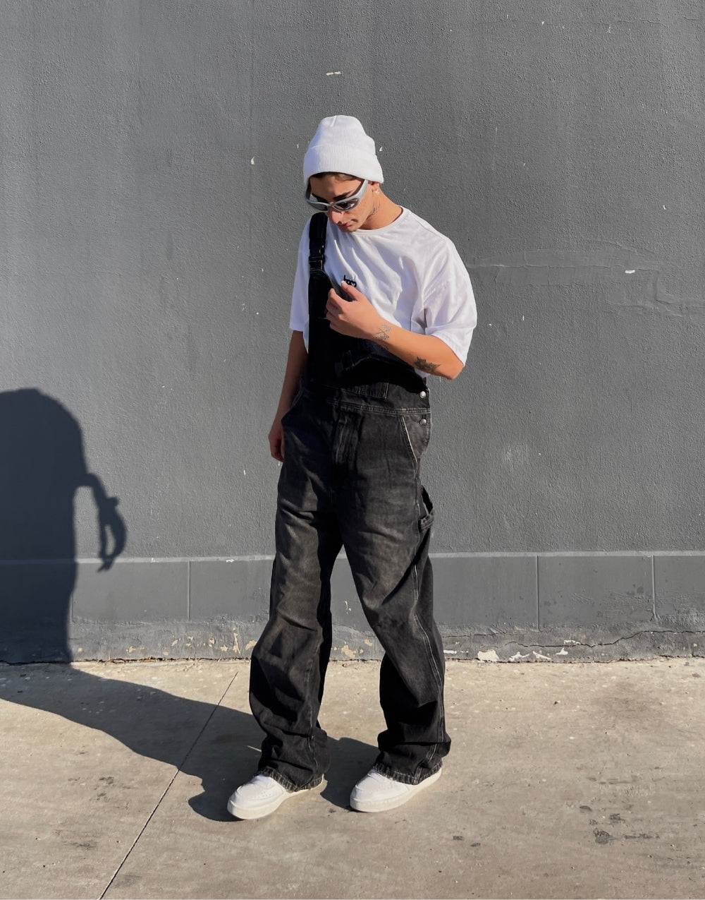 Men's Premium Baggy Fit Denim Overalls Jumpsuit - STREETMODE™