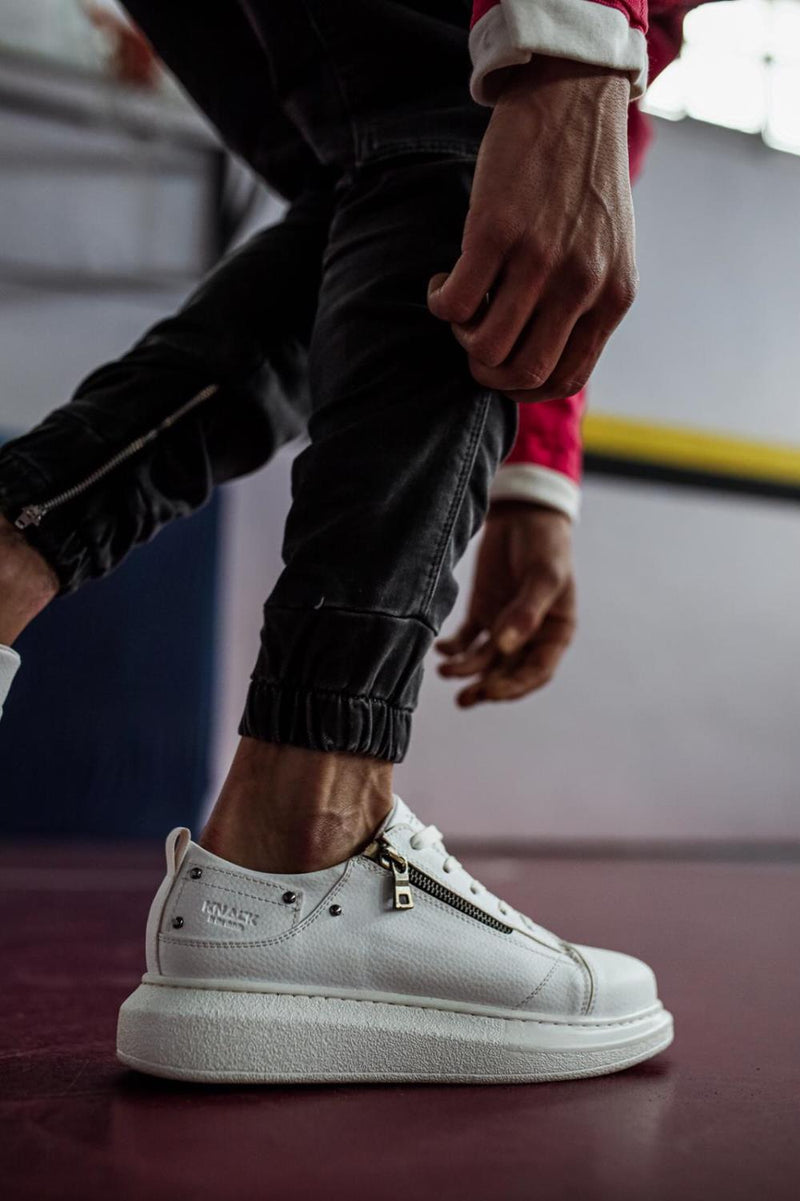 Men's Premium High Sole White Casual Sneaker Shoes - STREETMODE™