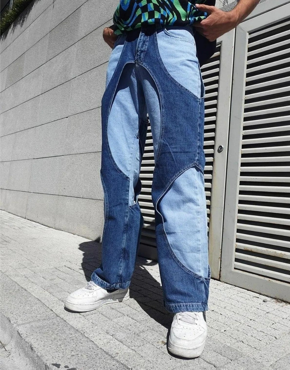 Men's Premium Retro Baggy Denim Trousers Blue - STREETMODE™