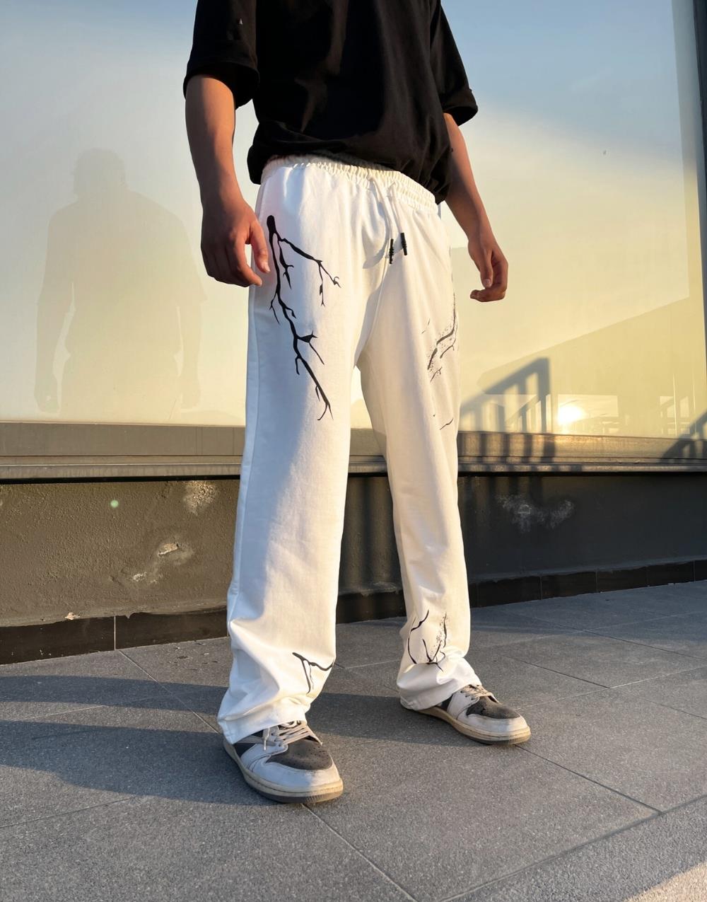 Men's Premium Thin Lightning Baggy Sweatpants - STREETMODE™