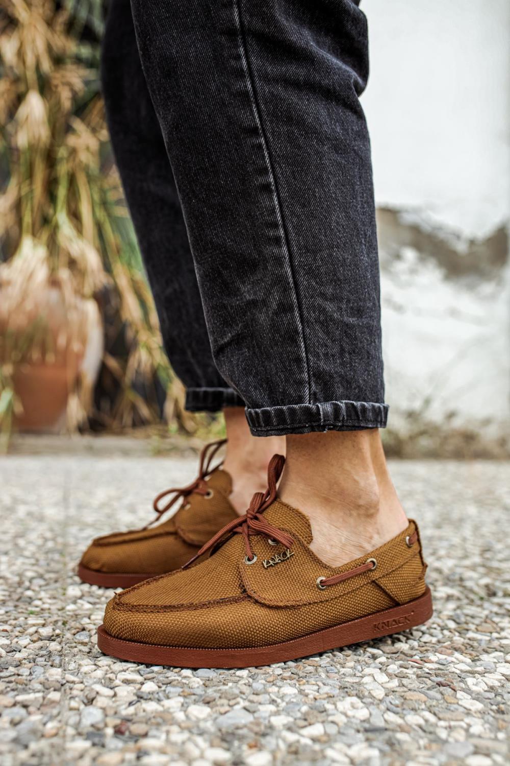 Men's Seasonal Linen Shoes 008 Brown - STREETMODE™