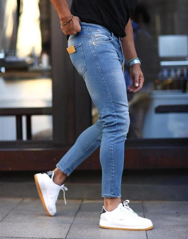 Men's Slim Fit Jeans Blue - STREETMODE™