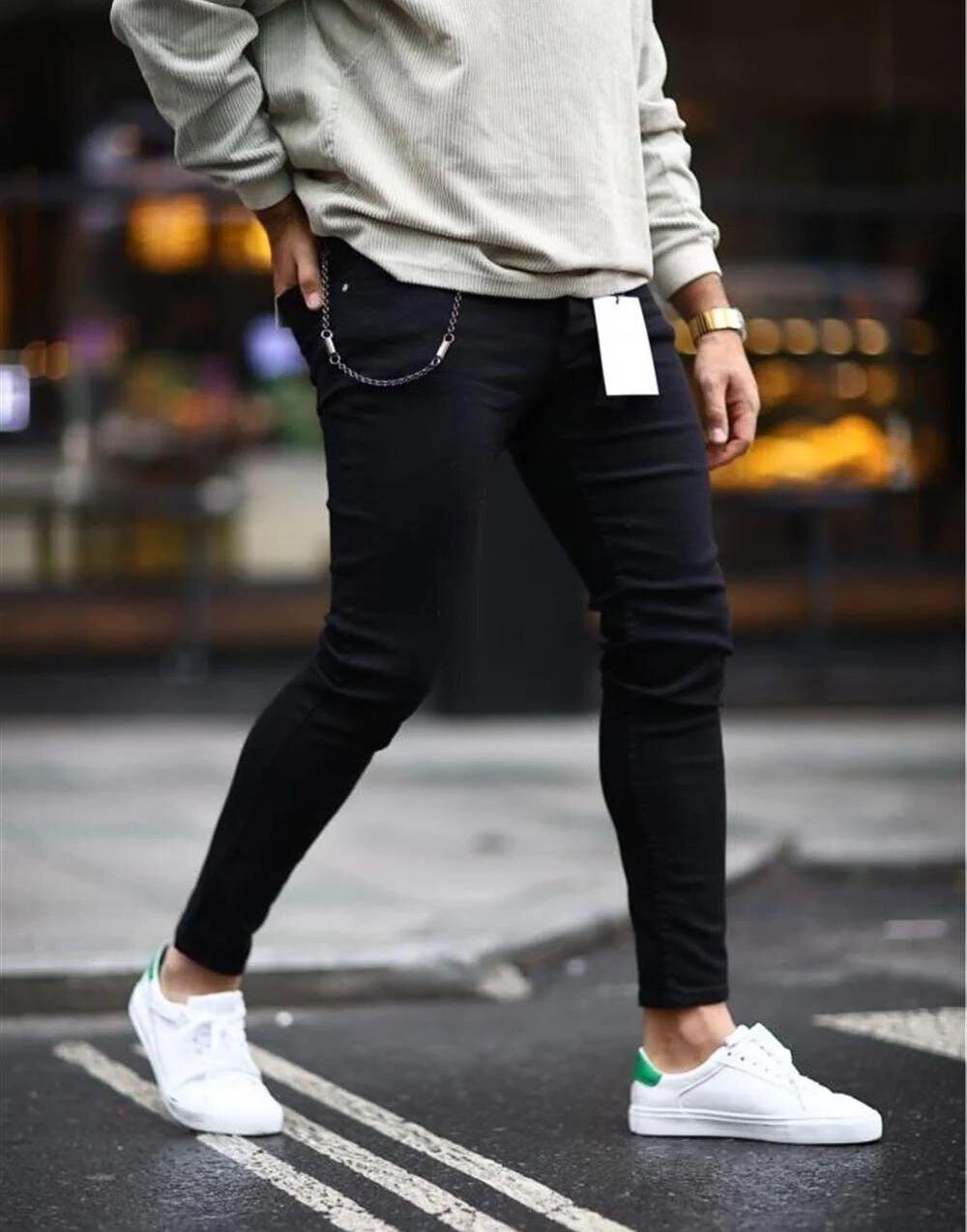 Men's Slimfit Black Jeans - STREETMODE™