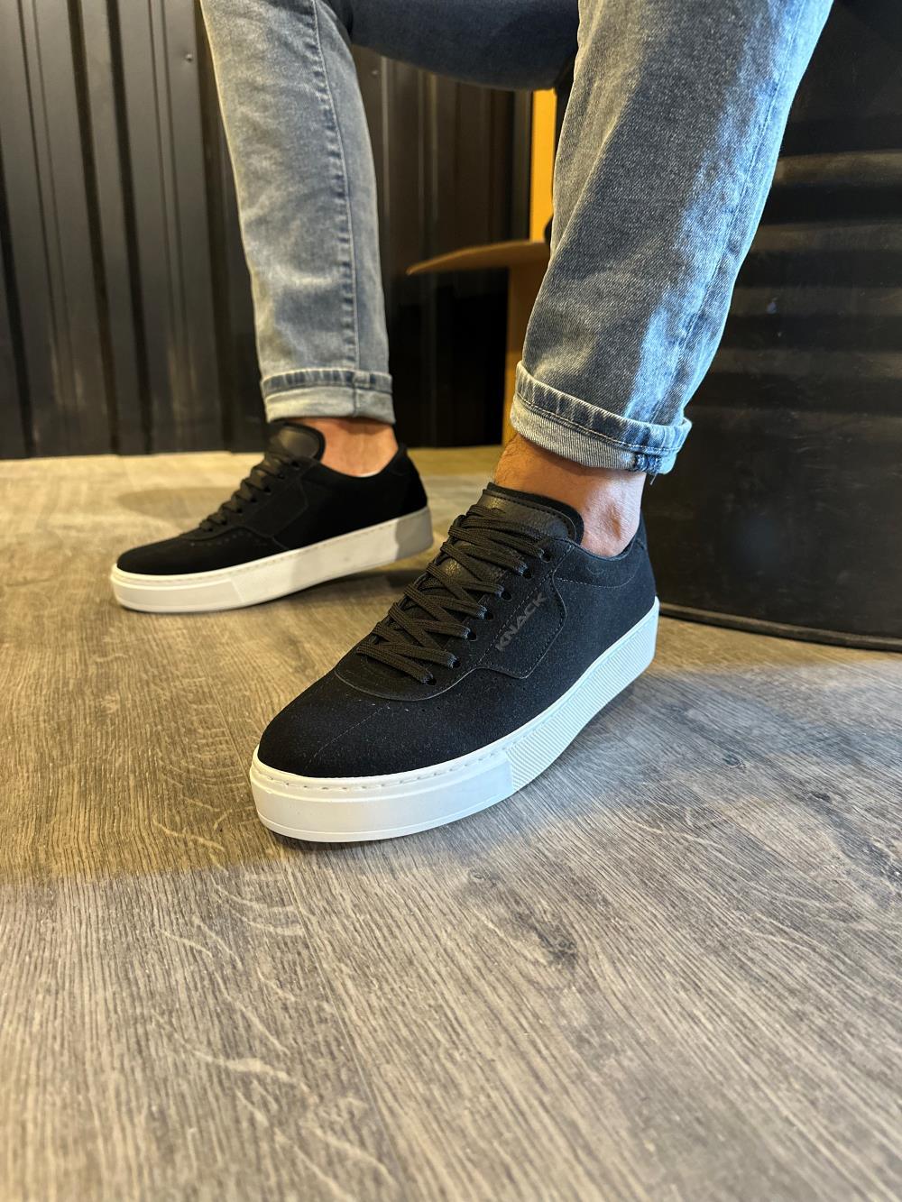 Men's Sneaker Casual Shoes 060 Black Suede - STREETMODE™