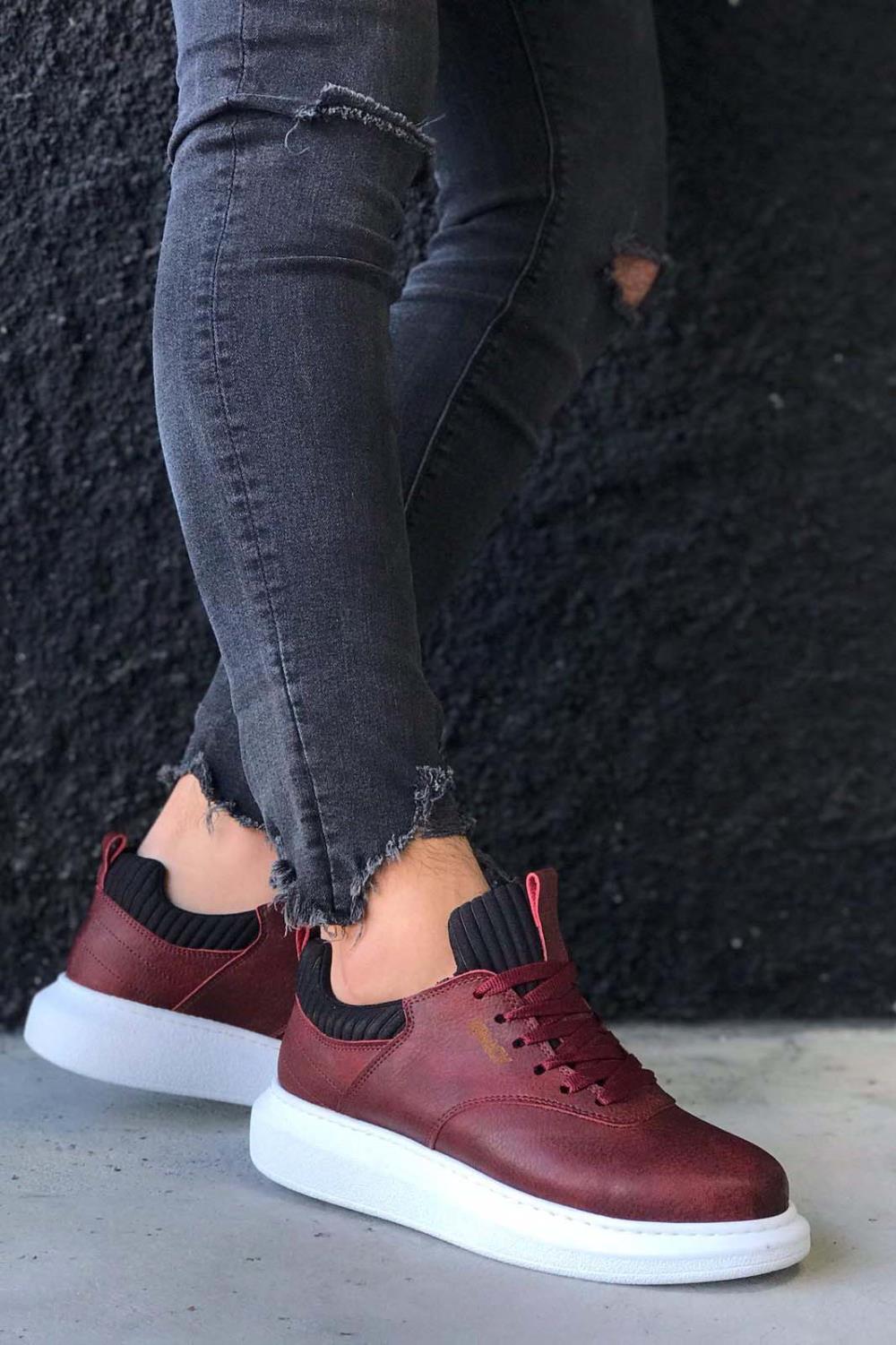Men's Sneaker Claret Red Casual Sneaker Sports Shoes - STREETMODE™