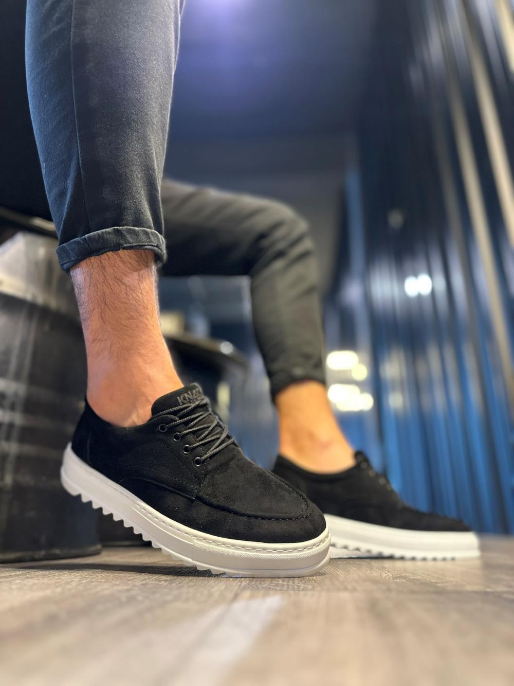 Men's Sneaker Daily Shoe T12 Black Suede - STREETMODE™