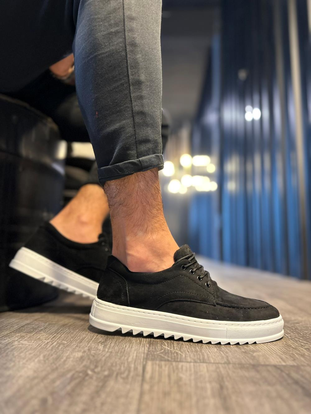 Men's Sneaker Daily Shoe T12 Black Suede - STREETMODE™