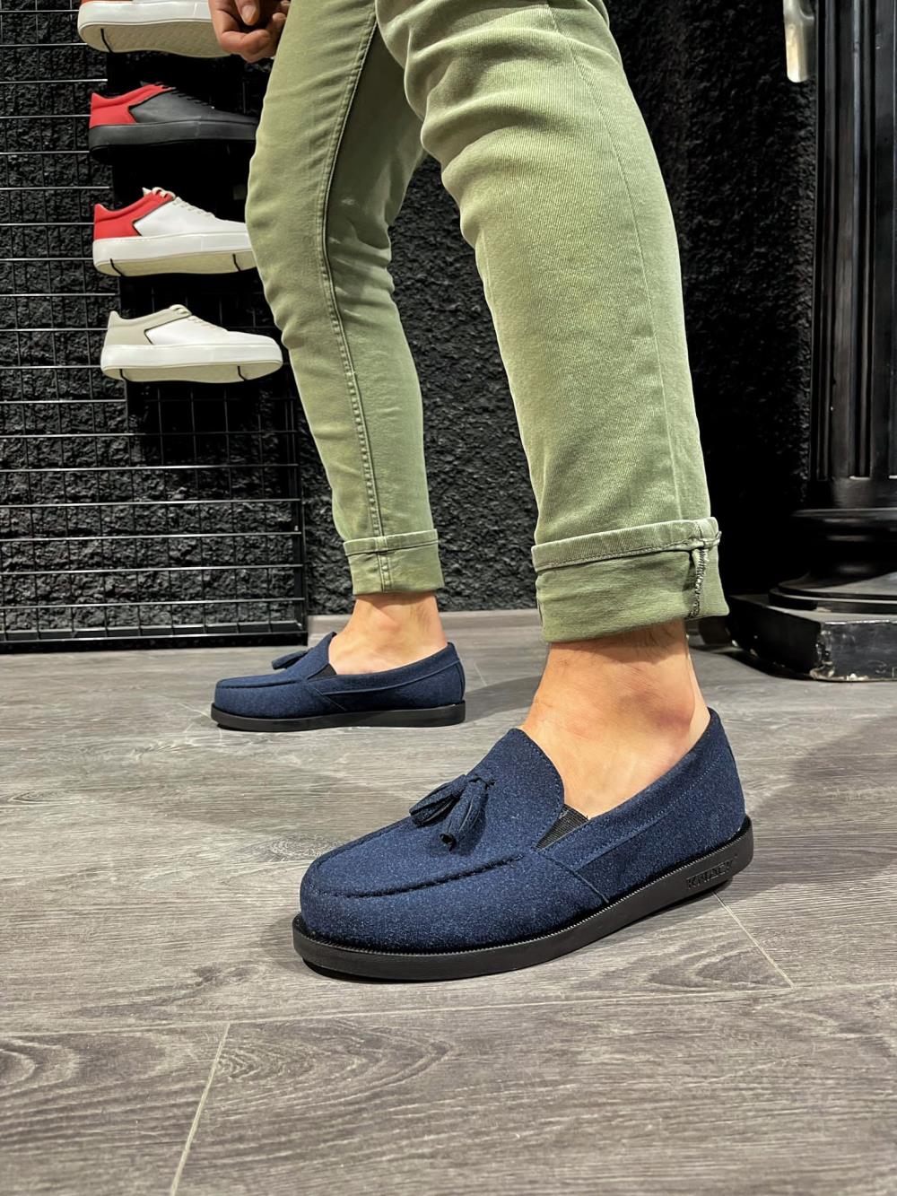 Men's Sneaker Men's Navy Blue Casual Loafer Sneaker Shoes - STREETMODE™