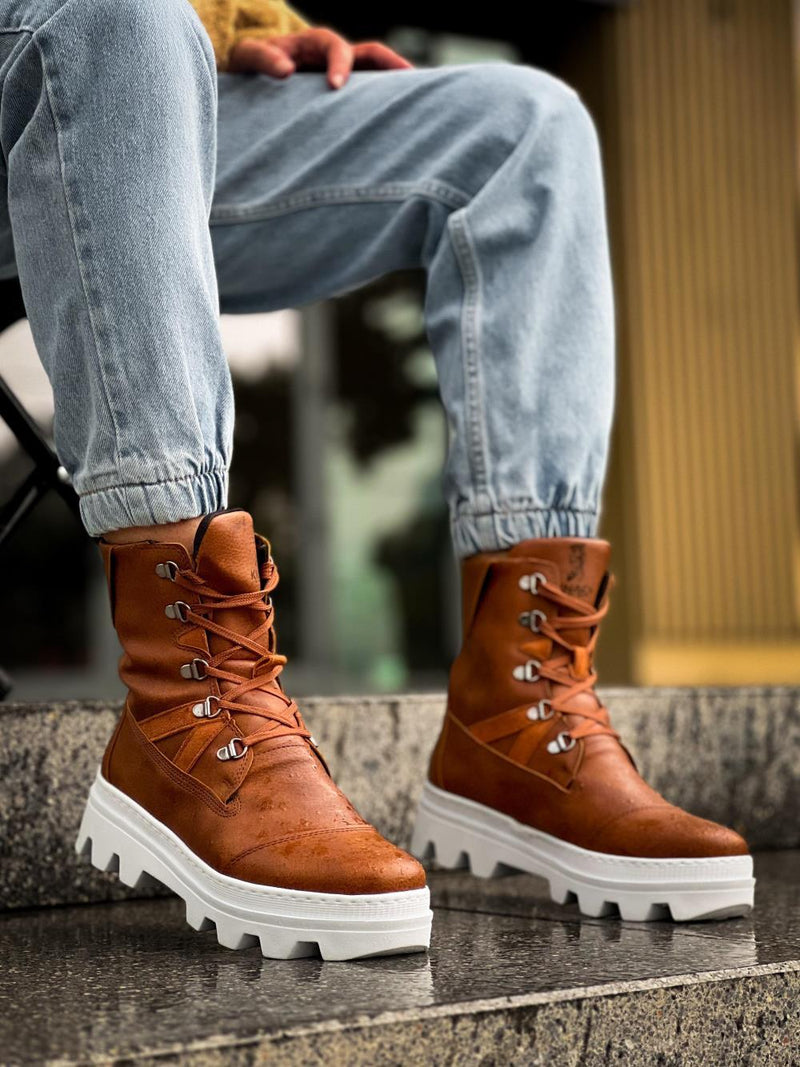 Men's Sports Boots B14 Brown - STREETMODE™