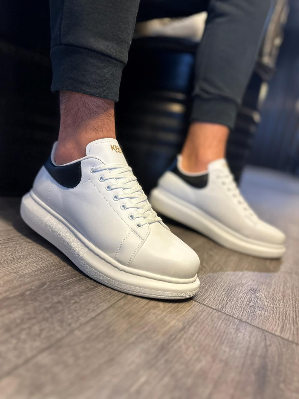 Men's White High Sole Casual Sneaker Sports Shoes - STREETMODE™